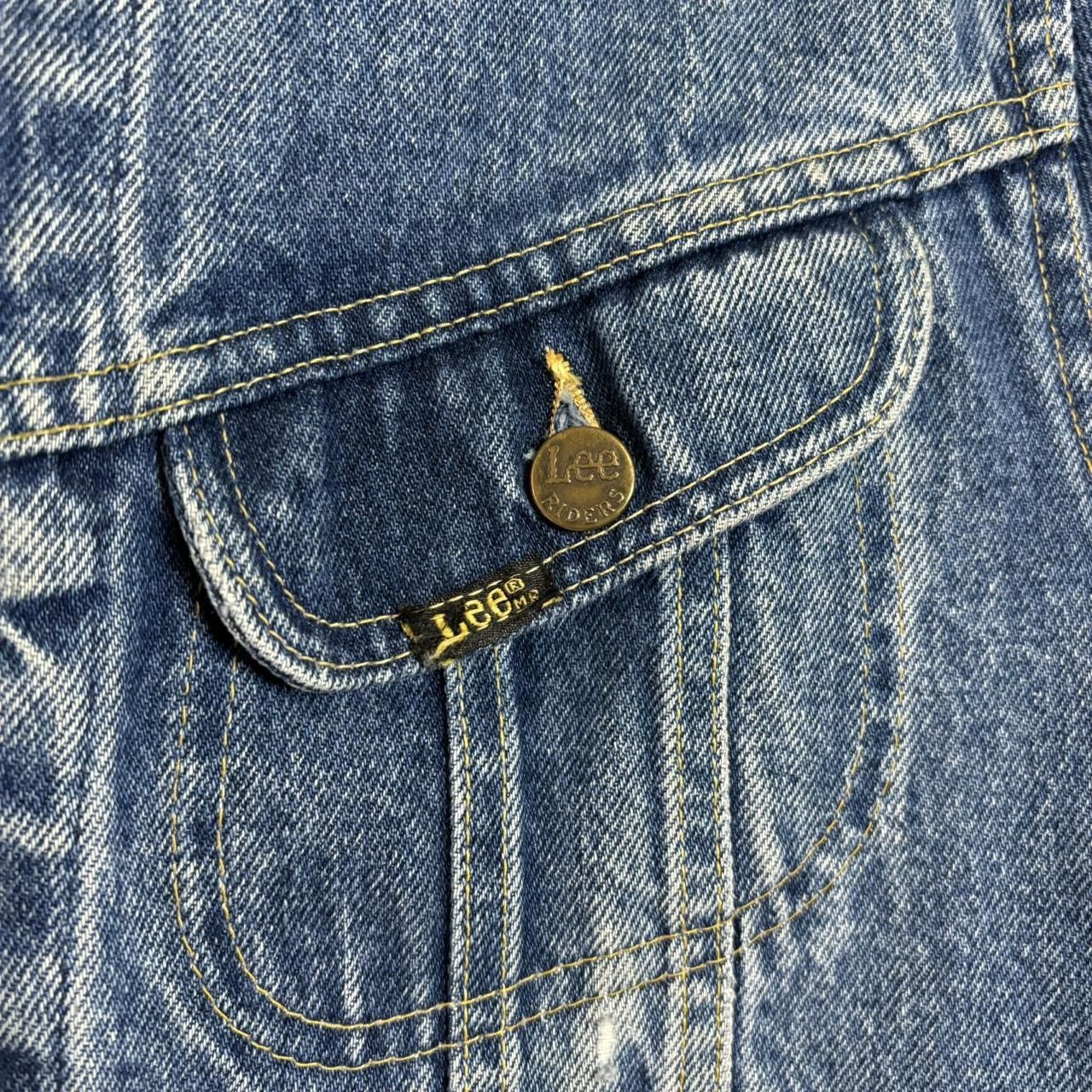 Lee × Vintage Vintage 80s Lee Rider Faded Midwash Blue Boxy Denim Jacket Size US S / EU 44-46 / 1 - 4 Thumbnail