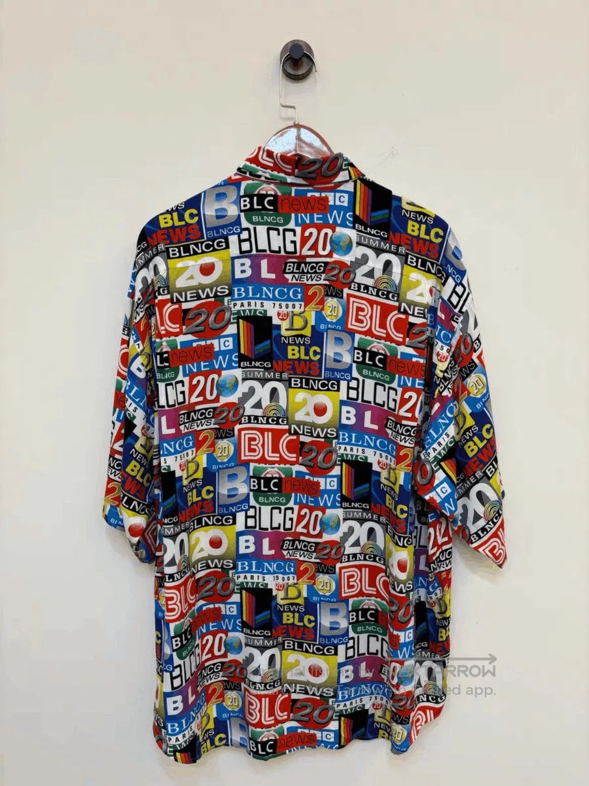 Balenciaga Sz 39 BAlenciaga News Channel Print Shirt. Size US M / EU 48-50 / 2 - 8 Thumbnail