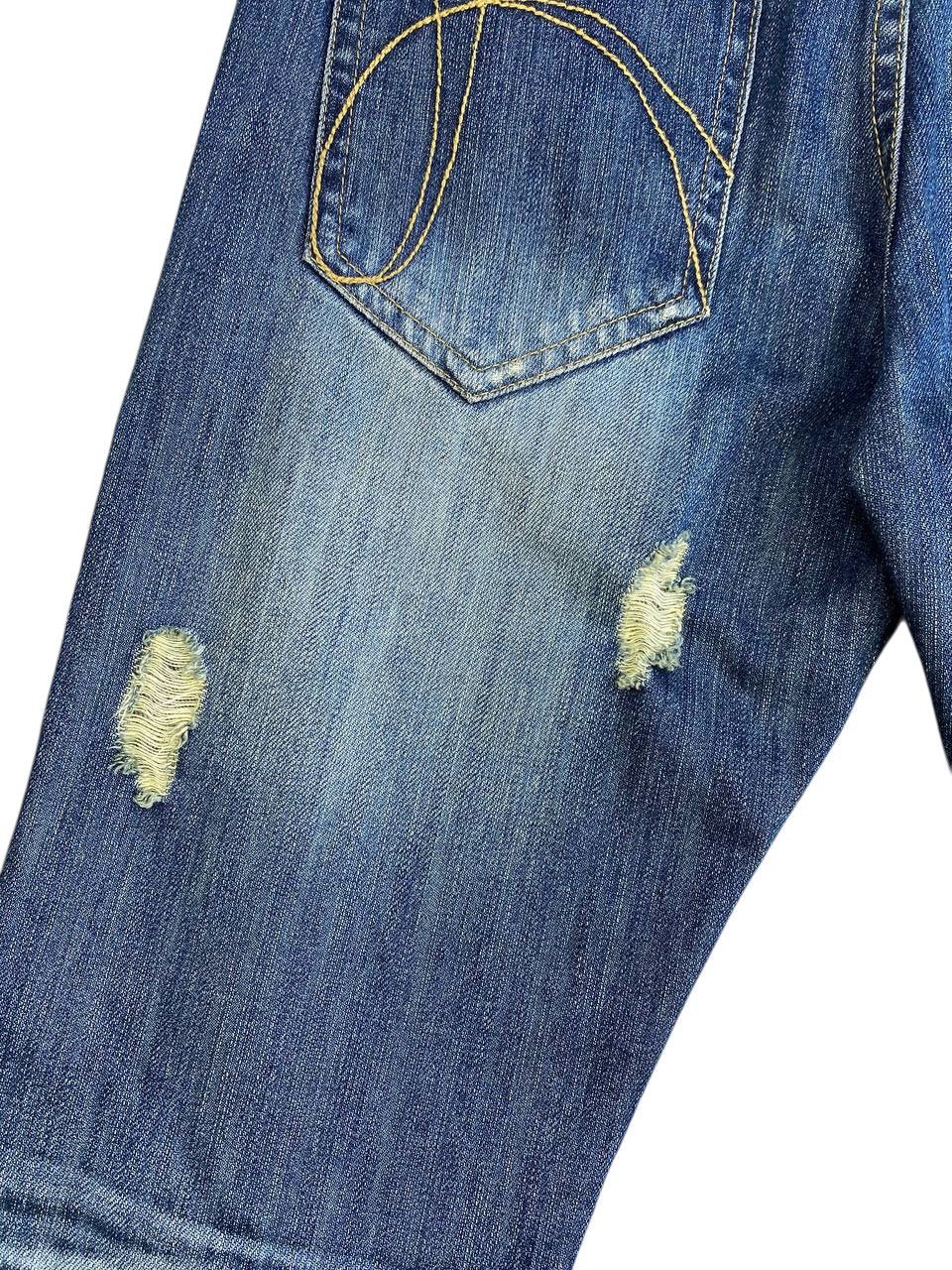 Japanese Brand 2000’s Y2K NO ID Thrashed Slim Straight Denim Size US 32 / EU 48 - 13 Thumbnail