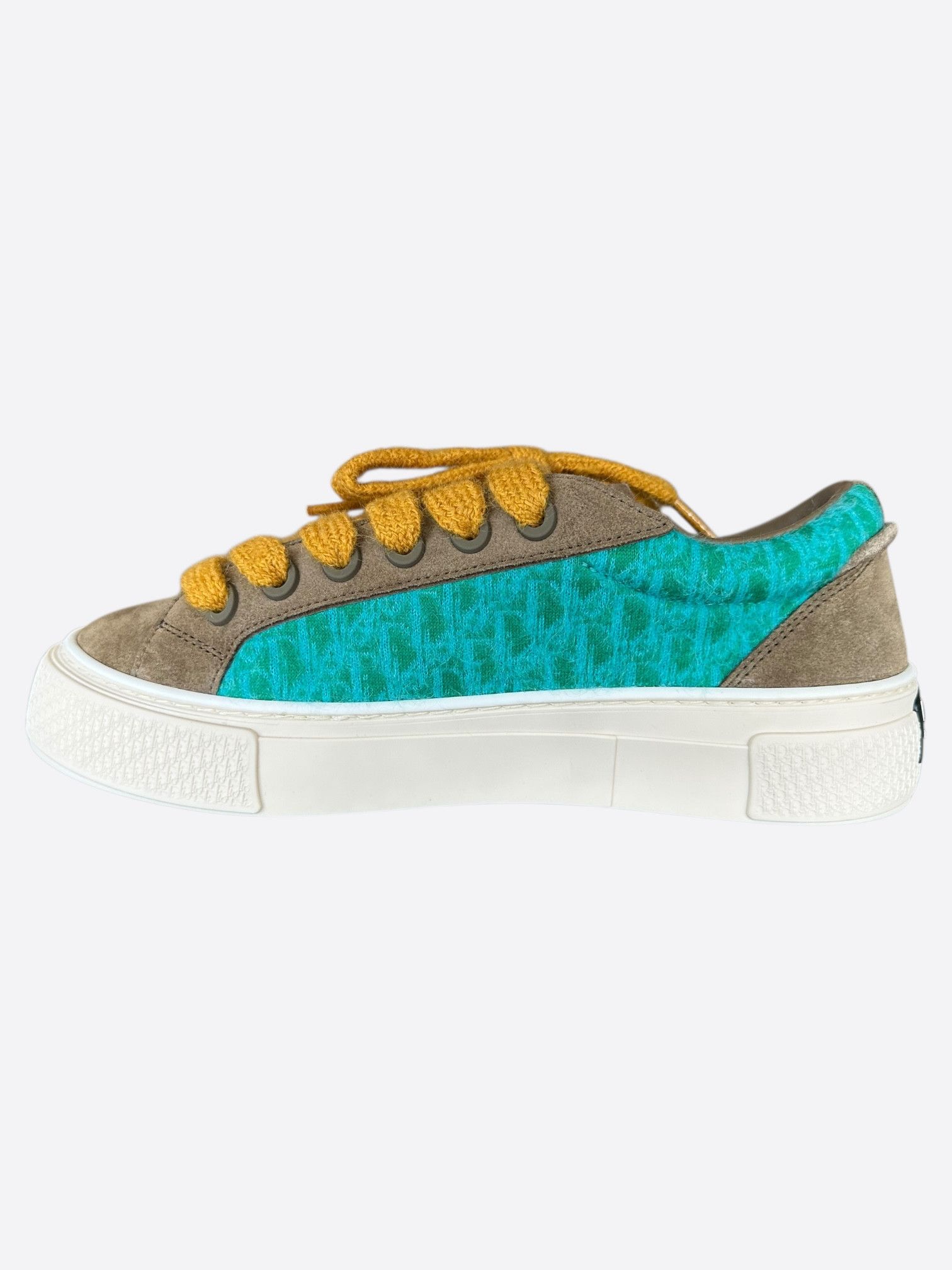 Dior Dior Brown & Turquoise Oblique B33 Sneakers Size US 9 / EU 42 - 6 Thumbnail