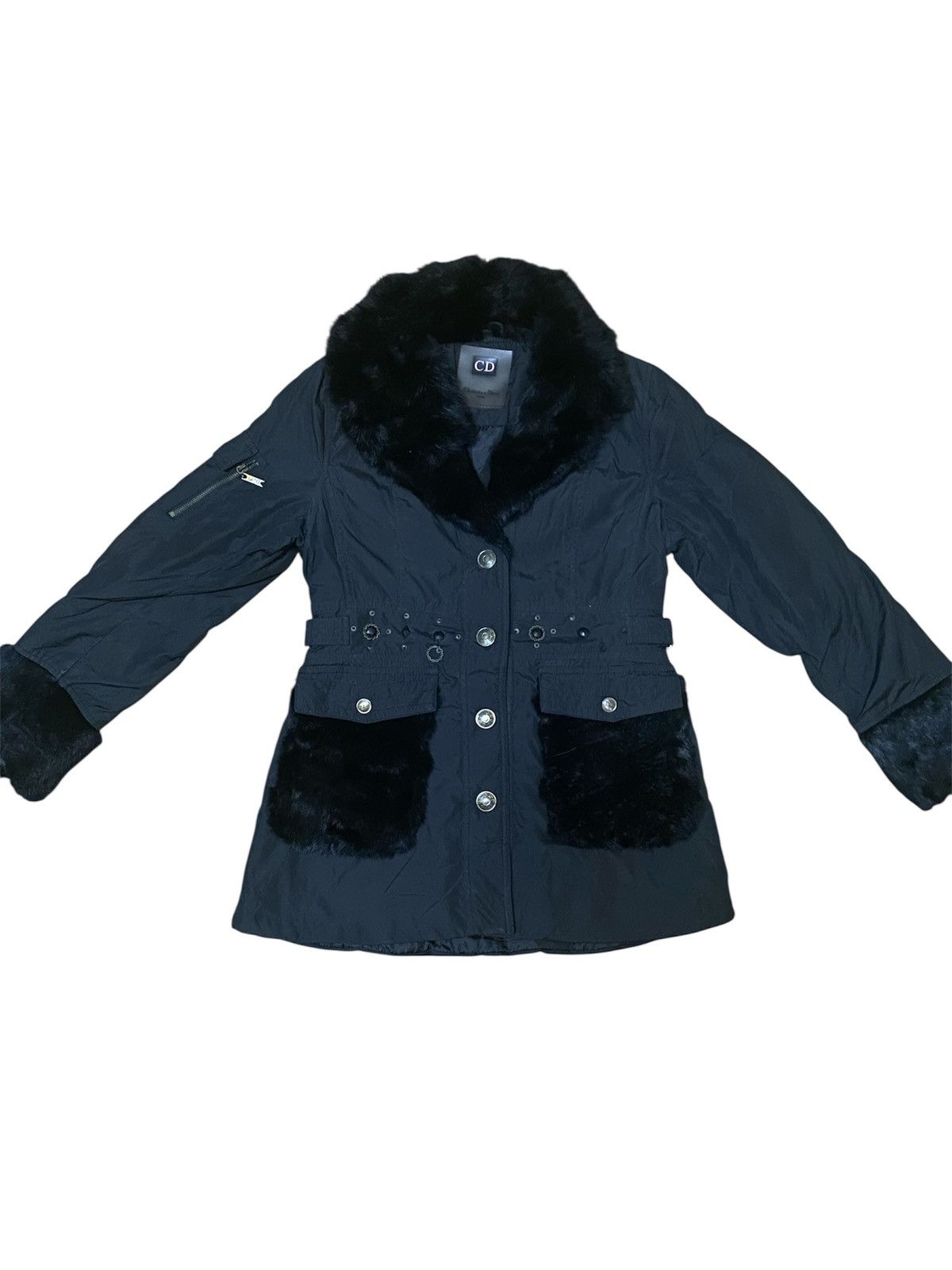 Dior Christian Dior Double Pocket Fur Collar And Cuff Jacket Size M / US 6-8 / IT 42-44 - 1 Thumbnail