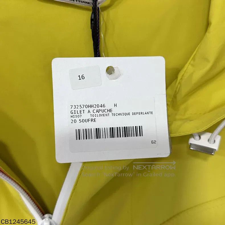 Hermes Hermes Neon Yellow Tech Fabric Sleeveless Jacket Size L / US 10 / IT 46 - 5 Thumbnail