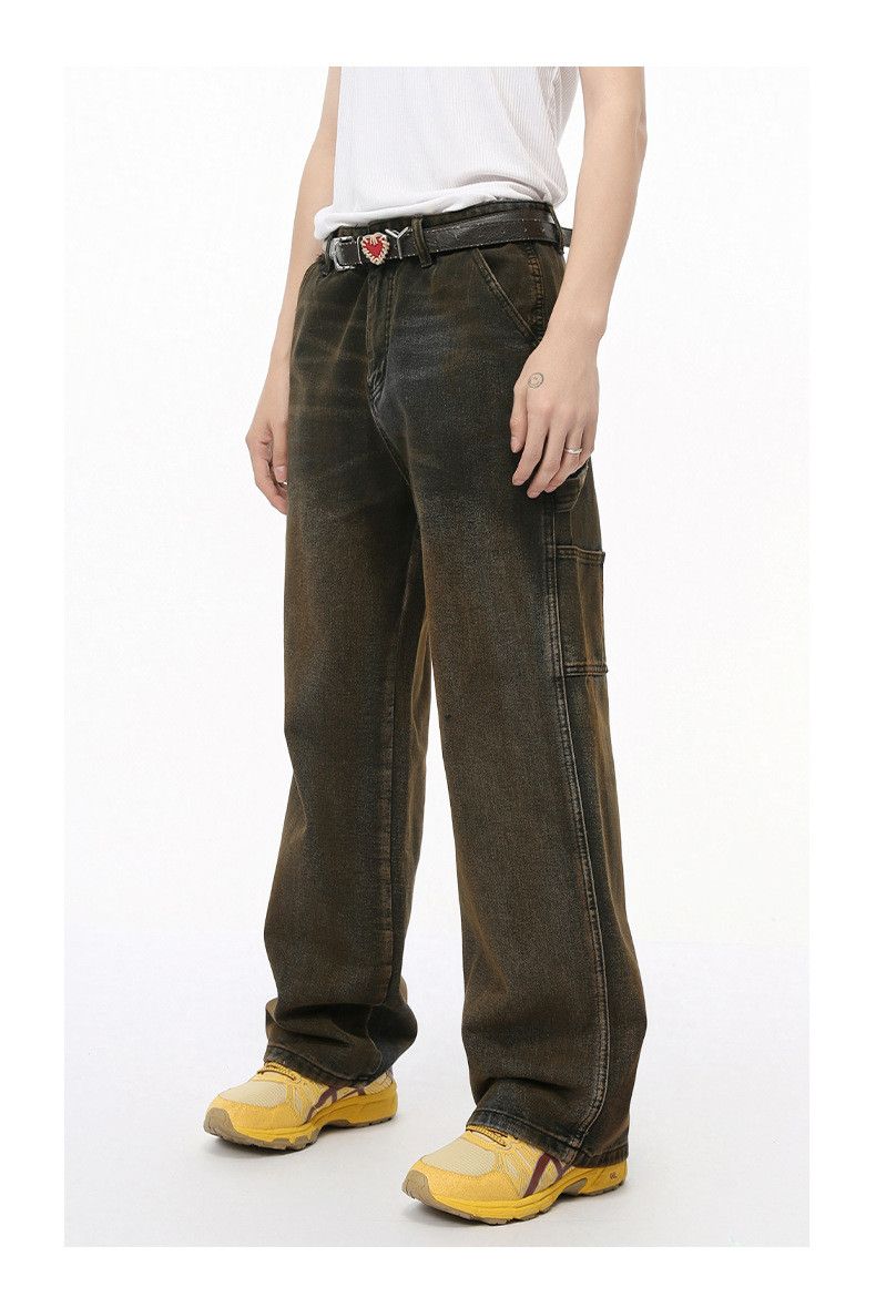 Japanese Brand × Jean American high street retro distressed cargo straight jeans Size US 32 / EU 48 - 4 Thumbnail