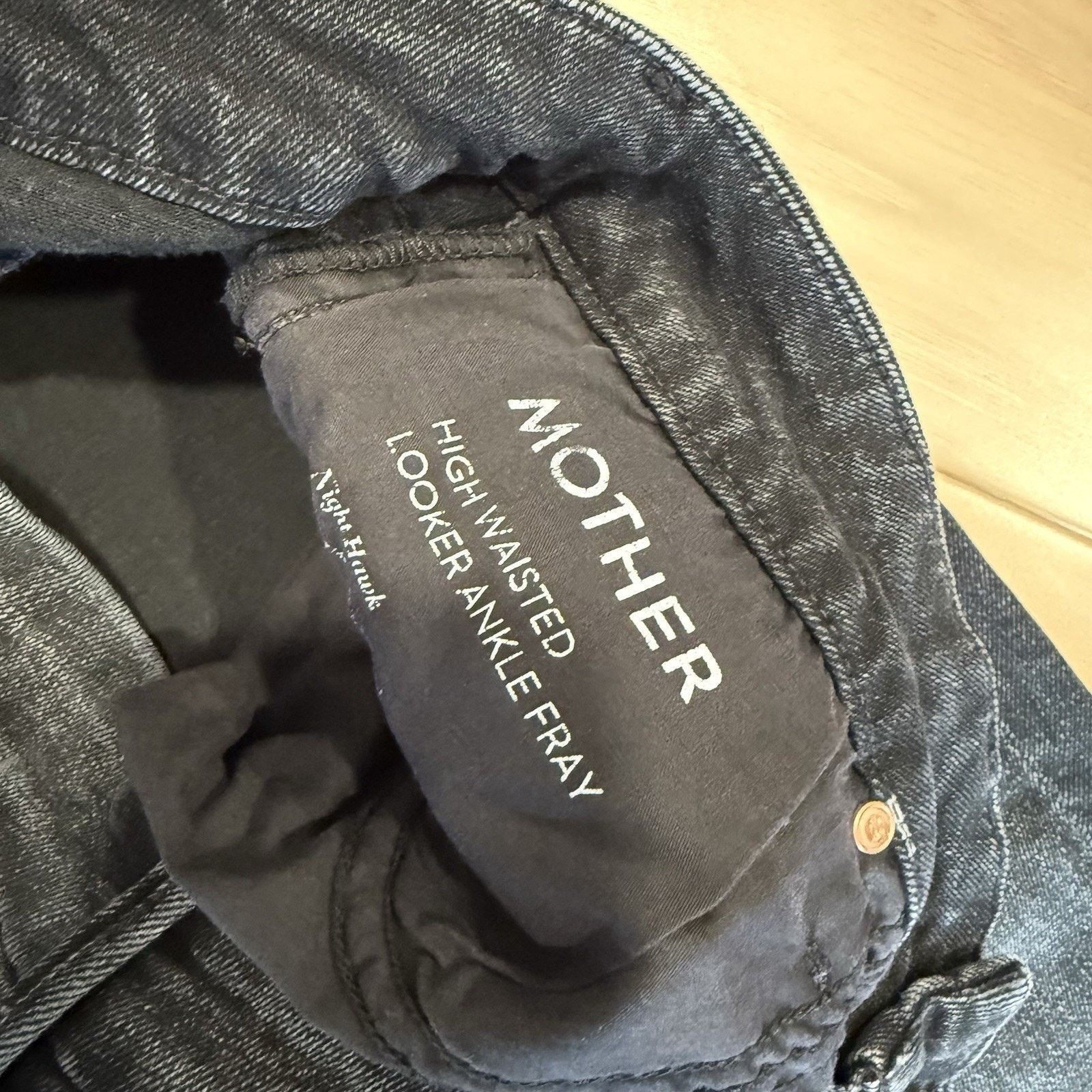 MOTHER Mother High Waisted Looker Jeans Women's 28 Black Ankle Size 28" / US 6 / IT 42 - 6 Thumbnail