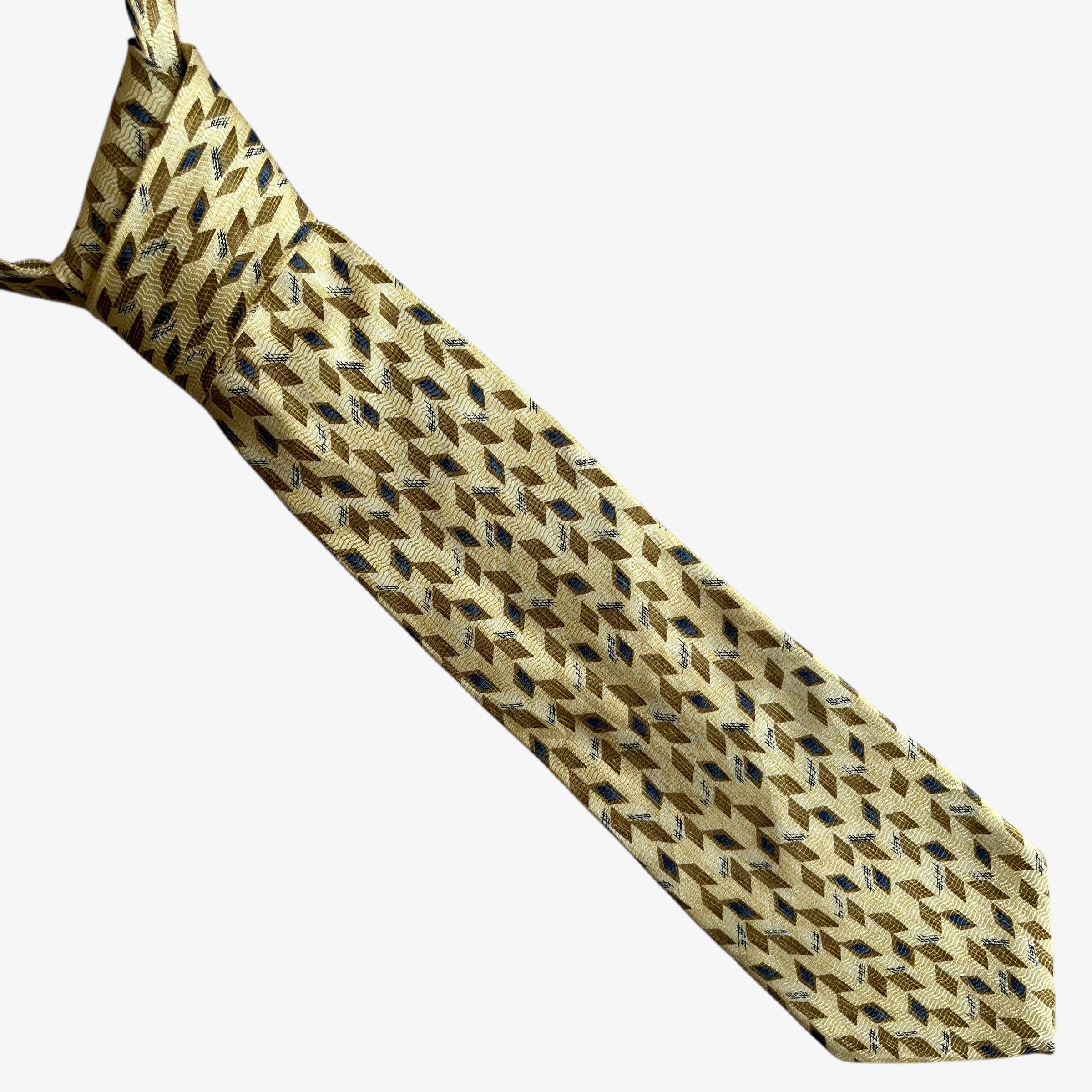 Oscar De La Renta Vintage 90s Oscar De La Renta Abstract Geometric Silk Tie Size ONE SIZE - 1 Thumbnail