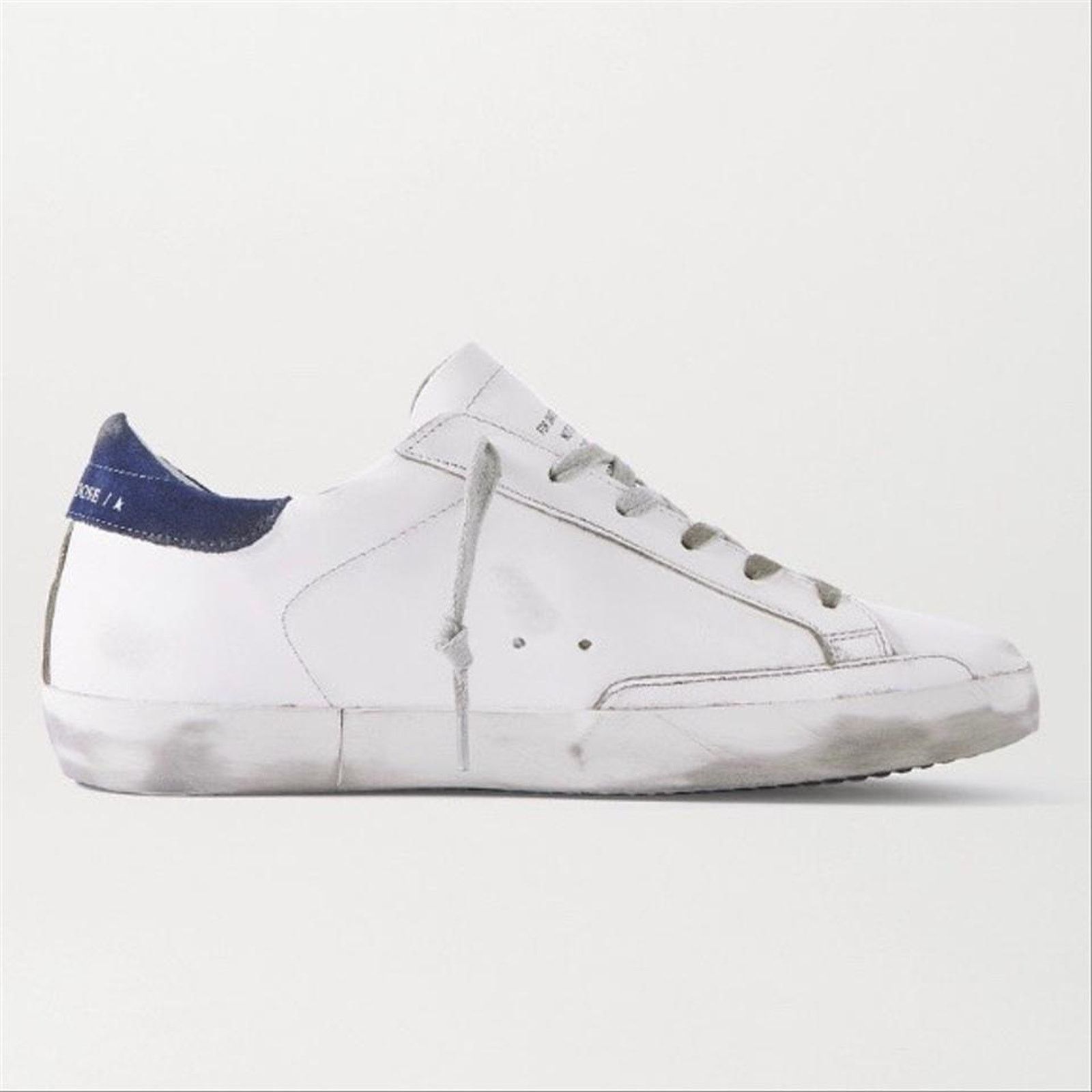 Golden Goose GOLDEN GOOSE superstar distressed leather sneakers navy Size US 10 / IT 40 - 2 Thumbnail