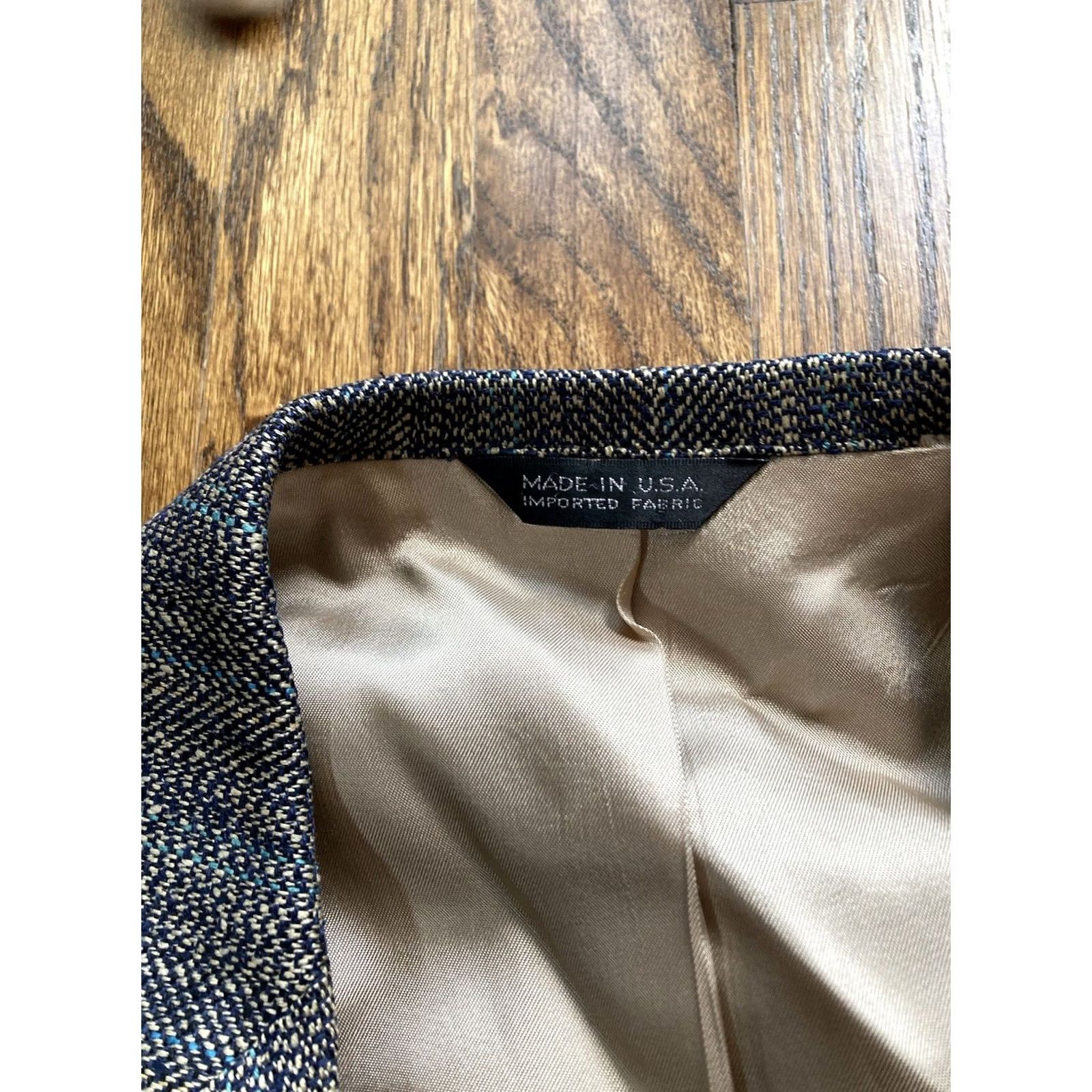 Ralph Lauren VINTAGE Ralph Lauren Blazer Mens 44 Gray Polo University Club Size 44R Blue Tweed Size US XXL / EU 58 / 5 - 6 Thumbnail