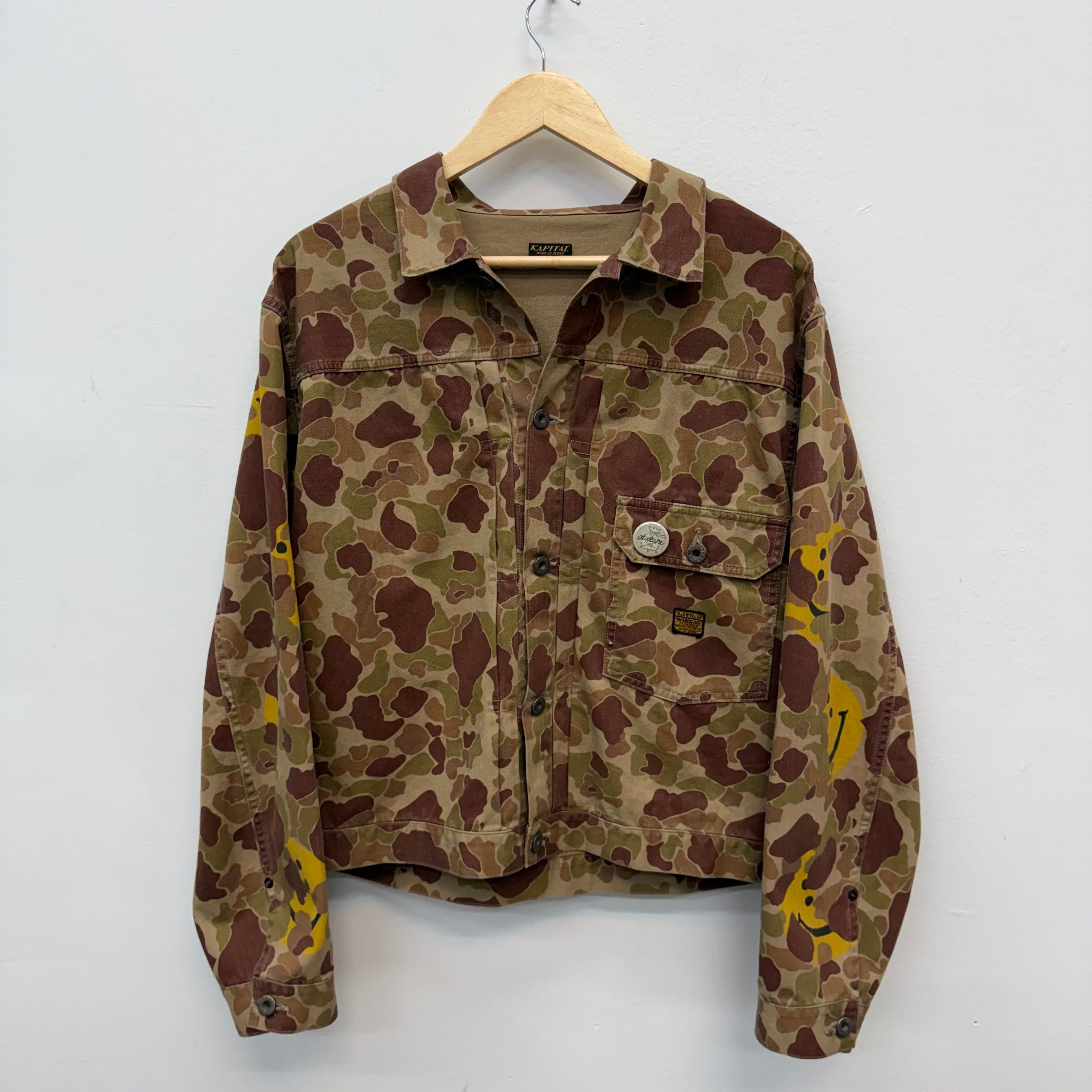 Kapital Kapital Herringbone Camo Happy Jacket - Size 4 (M) Size US M / EU 48-50 / 2 - 1 Thumbnail