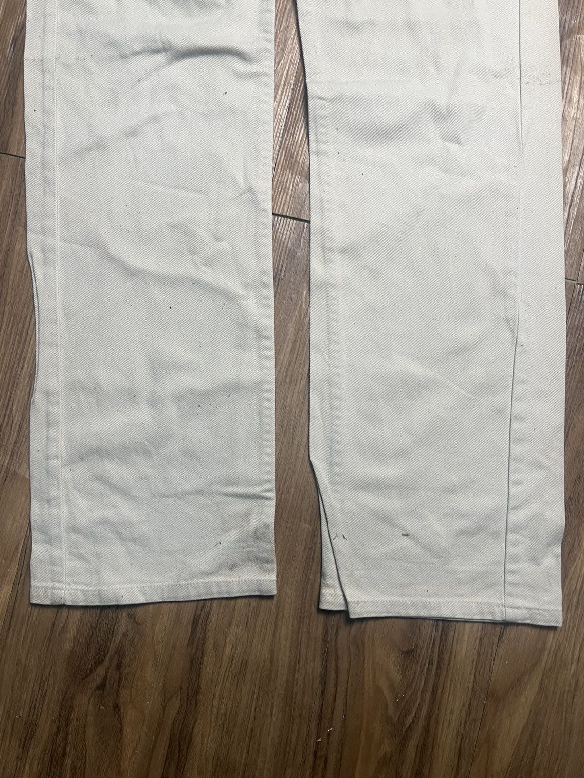 Levi's Levi's 512 Vintage Creamy White Tapered Fit Denim (40) Size US 32 / EU 48 - 4 Thumbnail