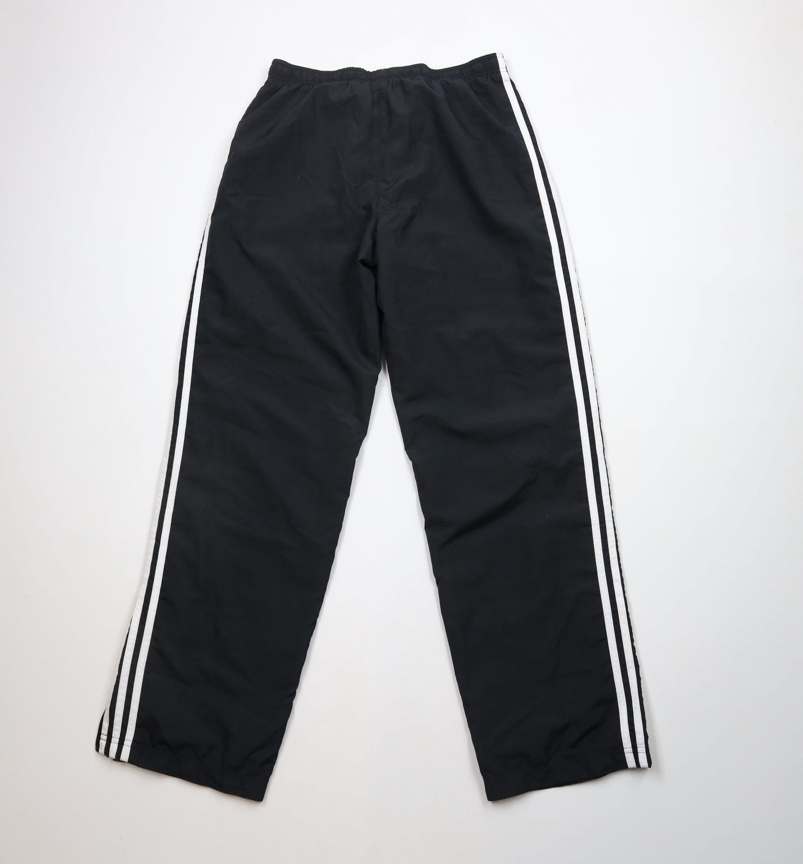 Adidas × Vintage Vintage Adidas Striped Wide Leg Windbreaker Pants Black Size 30" / US 8 / IT 44 - 11 Thumbnail