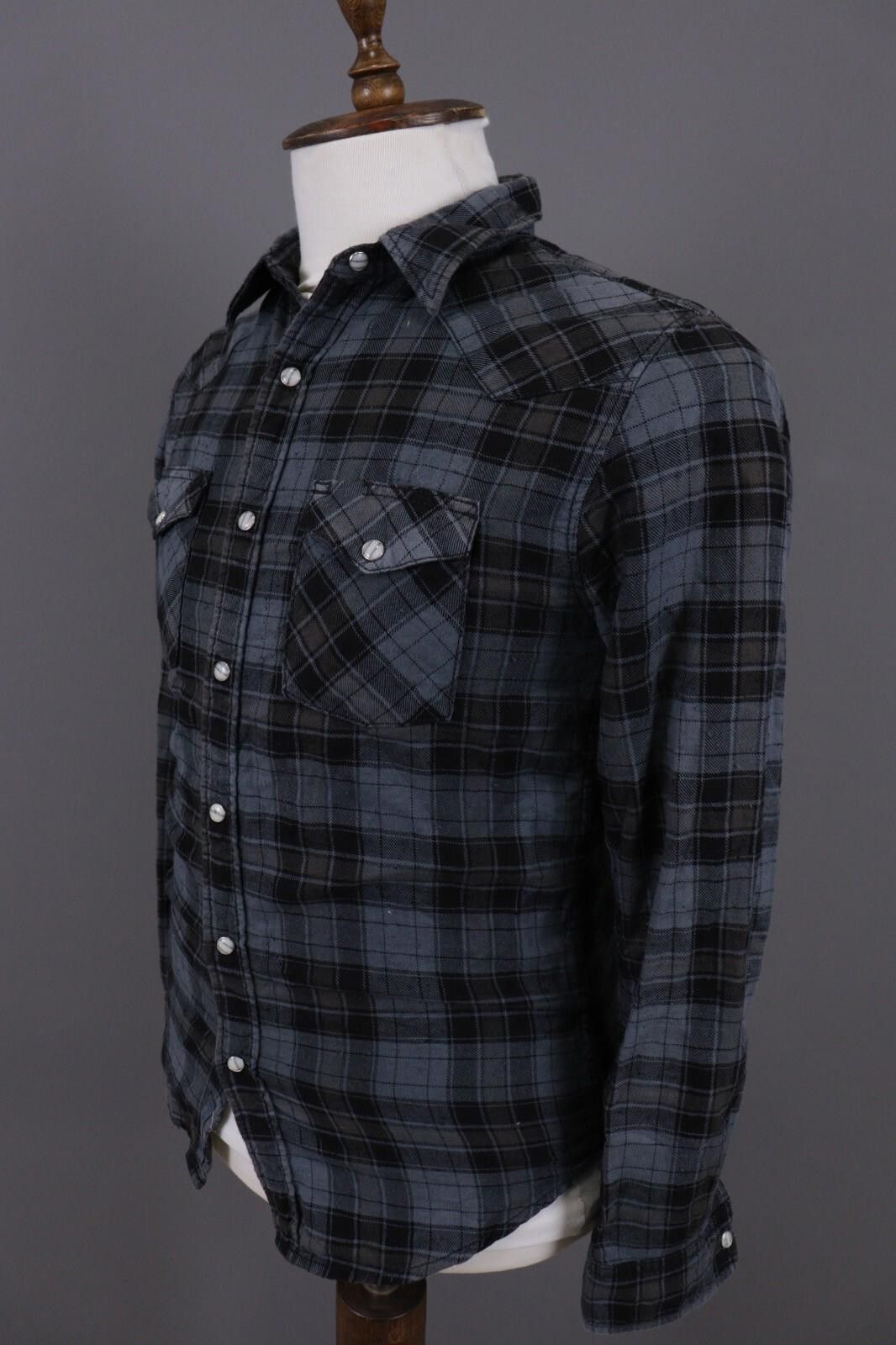 Edwin Edwin Blitz L/S Menphis Shirt Blue Check Shirt Size S Size US S / EU 44-46 / 1 - 7 Thumbnail