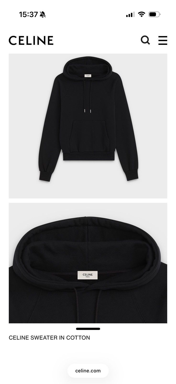 Celine Celine Back print hoodie Size US L / EU 52-54 / 3 - 8 Thumbnail