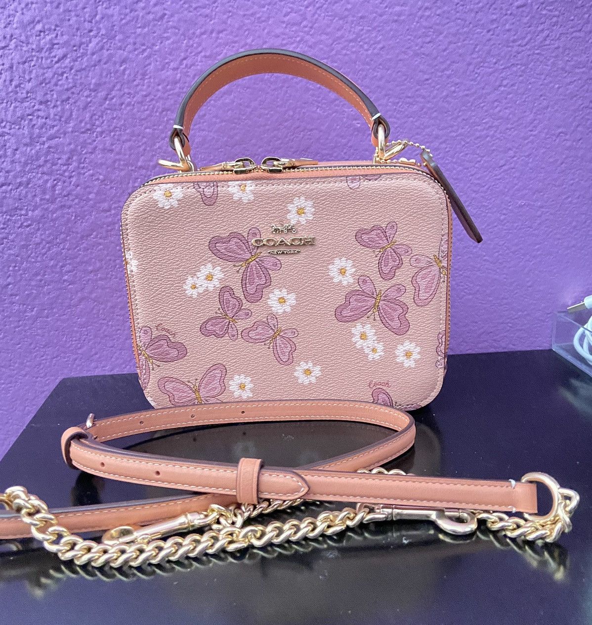 image of Coach Butterfly Bag in Pink, Women's