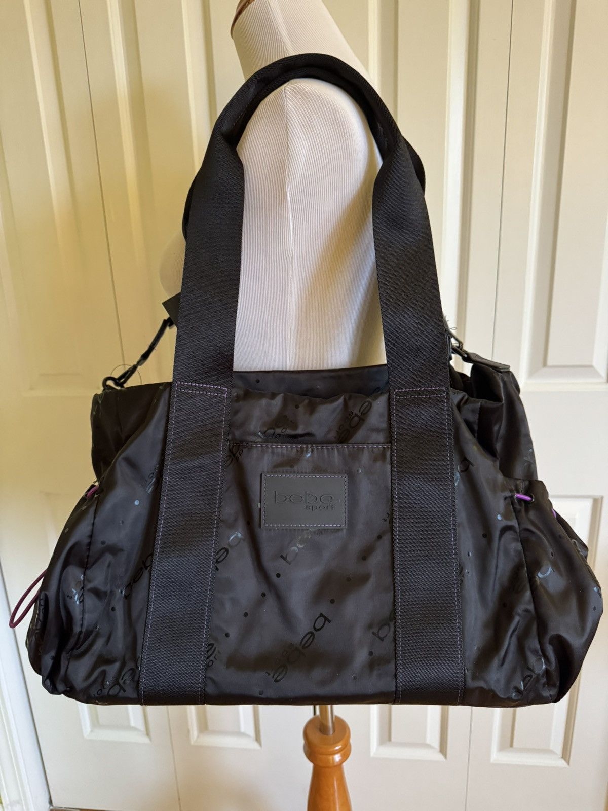 Bebe BEBE BECCA Black Nylon Gym/Travel Bag NWT $109 Size ONE SIZE - 1 Thumbnail