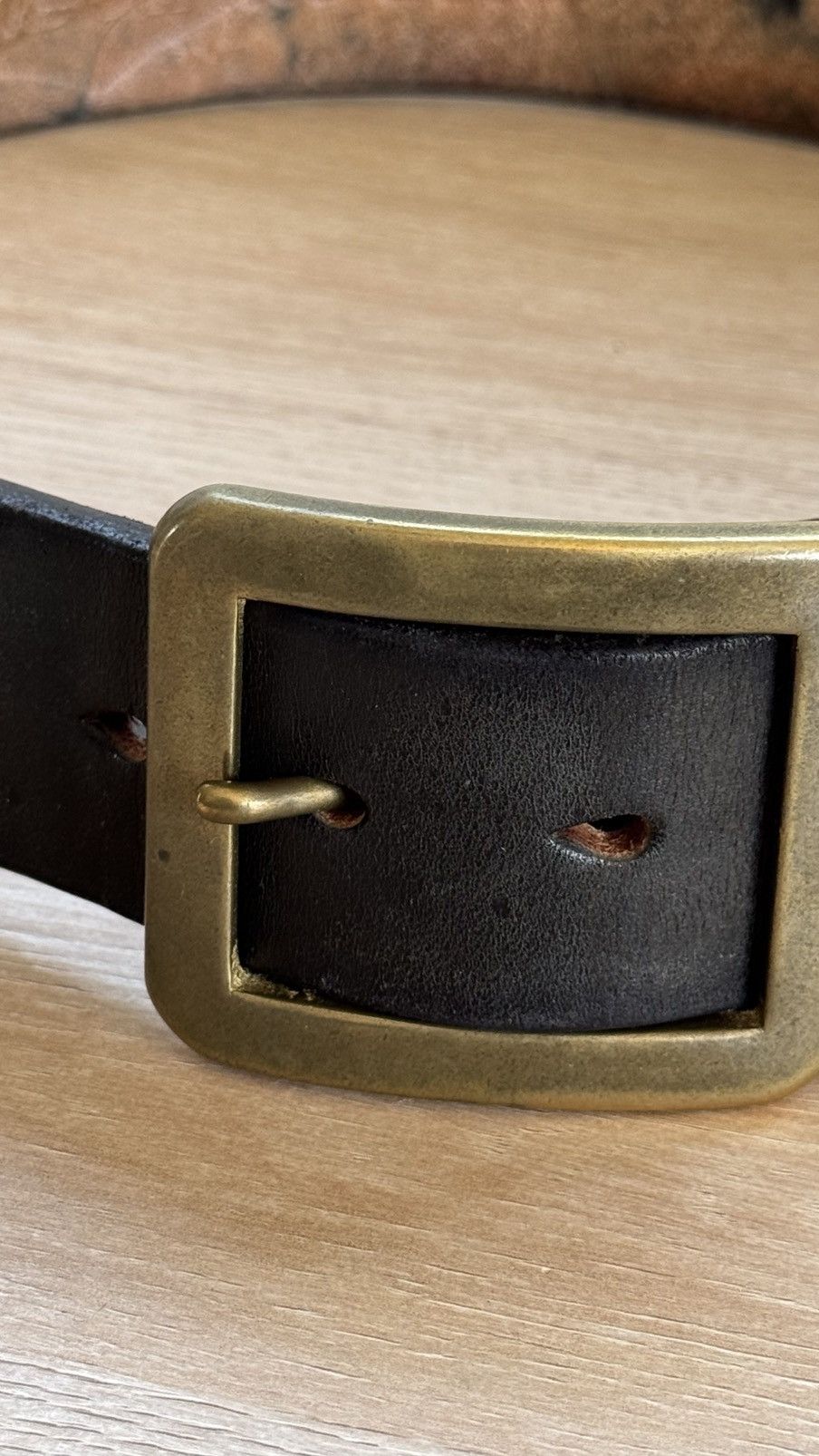 The Strike Gold THE STRIKE GOLD - BLACK LEATHER BELT SIZE 32 Size 32 - 3 Thumbnail