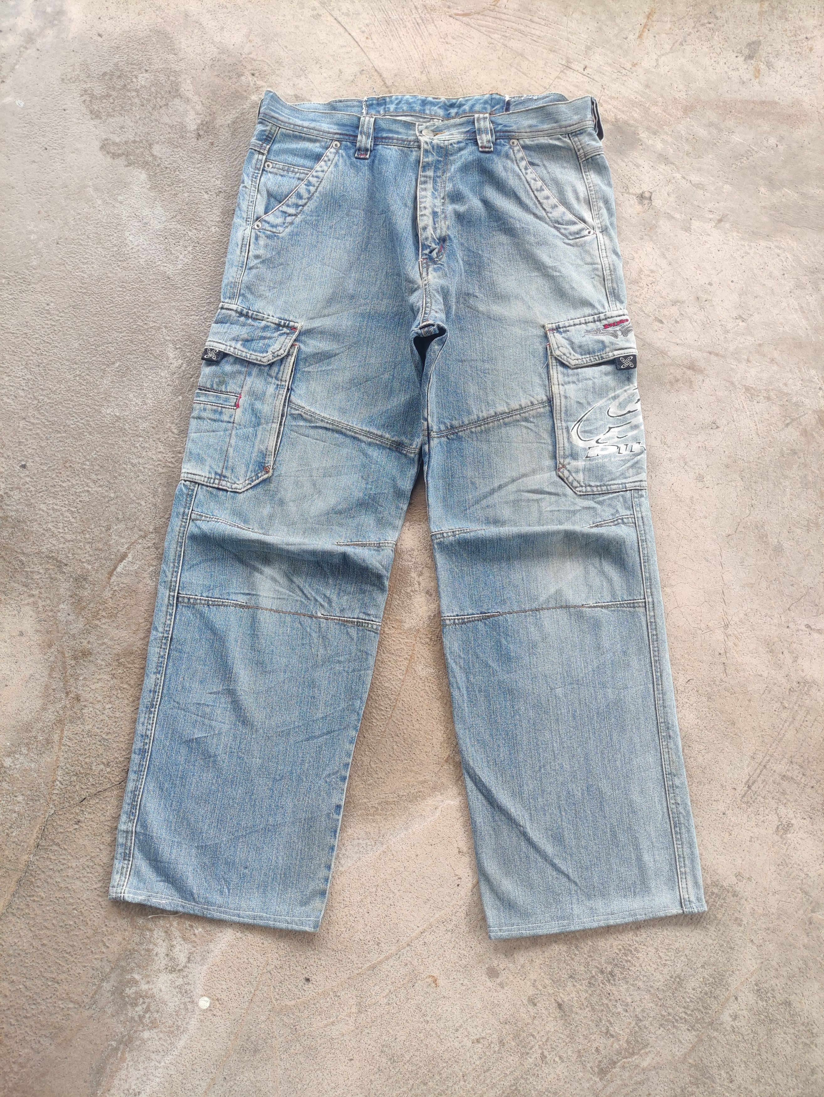 Japanese Brand 2000s Pico Embroidered Cargo Baggy Jeans | Grailed