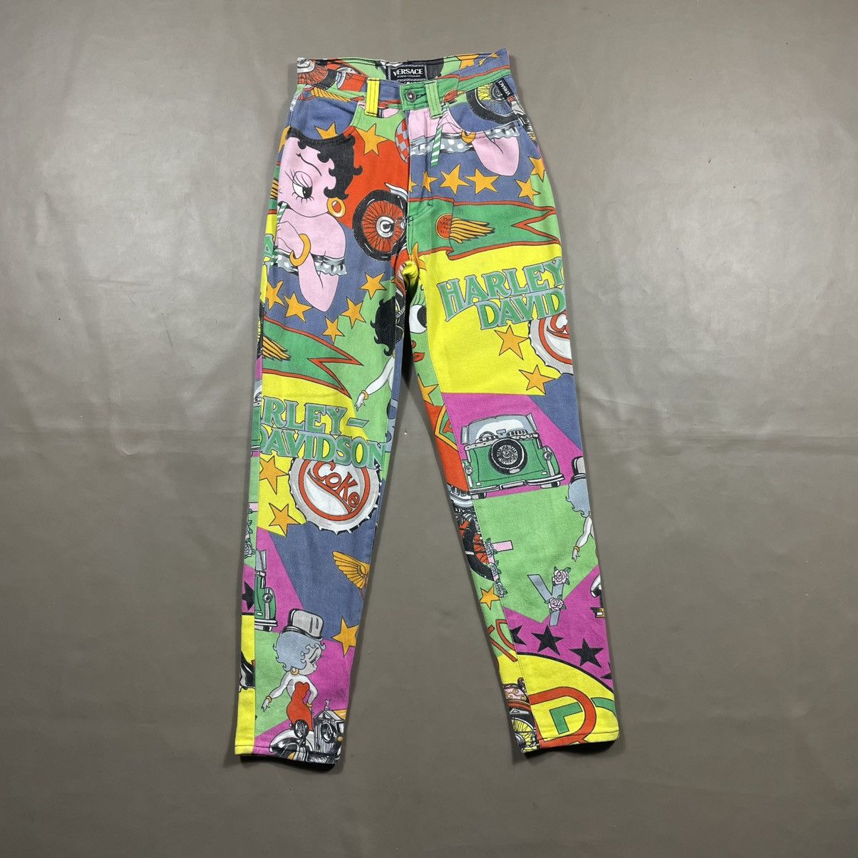 Versace × Versace Jeans Couture × Vintage VERSACE JEANS COUTURE BETTY BOOP POP ART JEANS Size 26" / US 2 / IT 38 - 2 Thumbnail