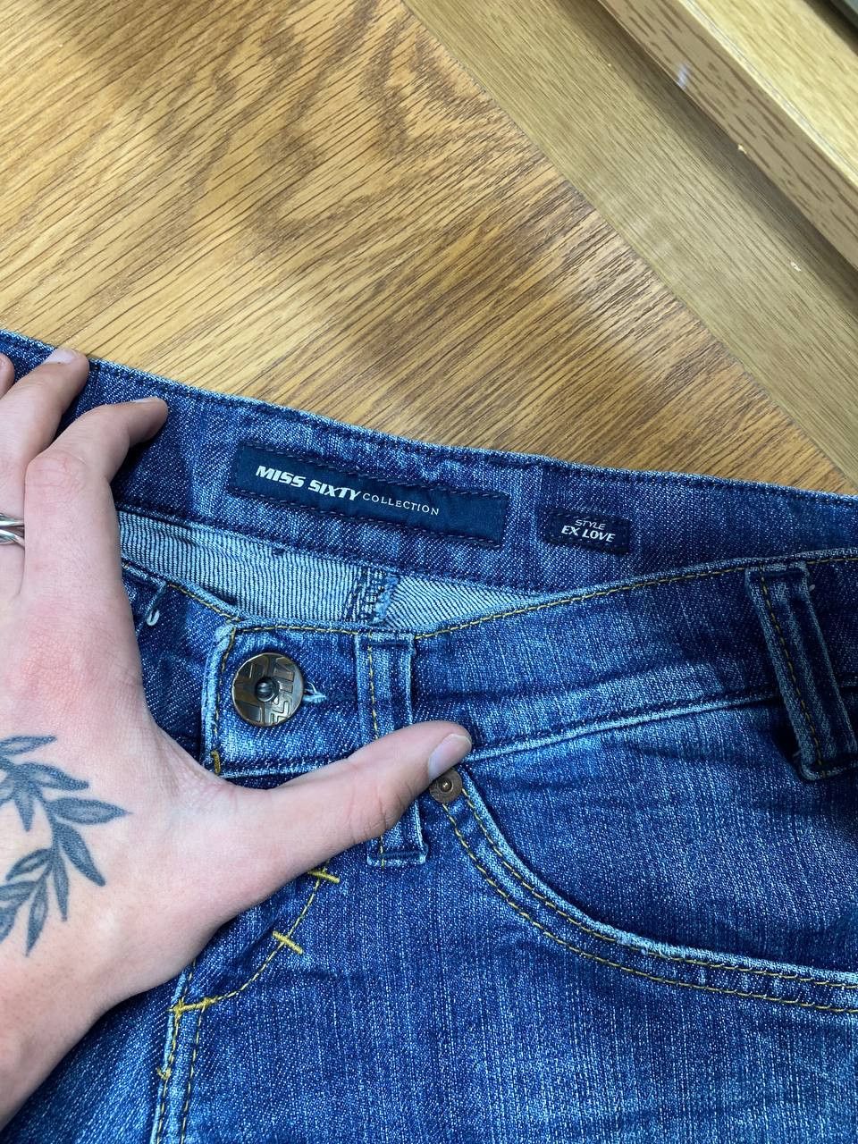 Japanese Brand Crazy Crash Dirty Baggy Faded Jean Japan Avant Garde Style Size US 28 / EU 44 - 15 Thumbnail