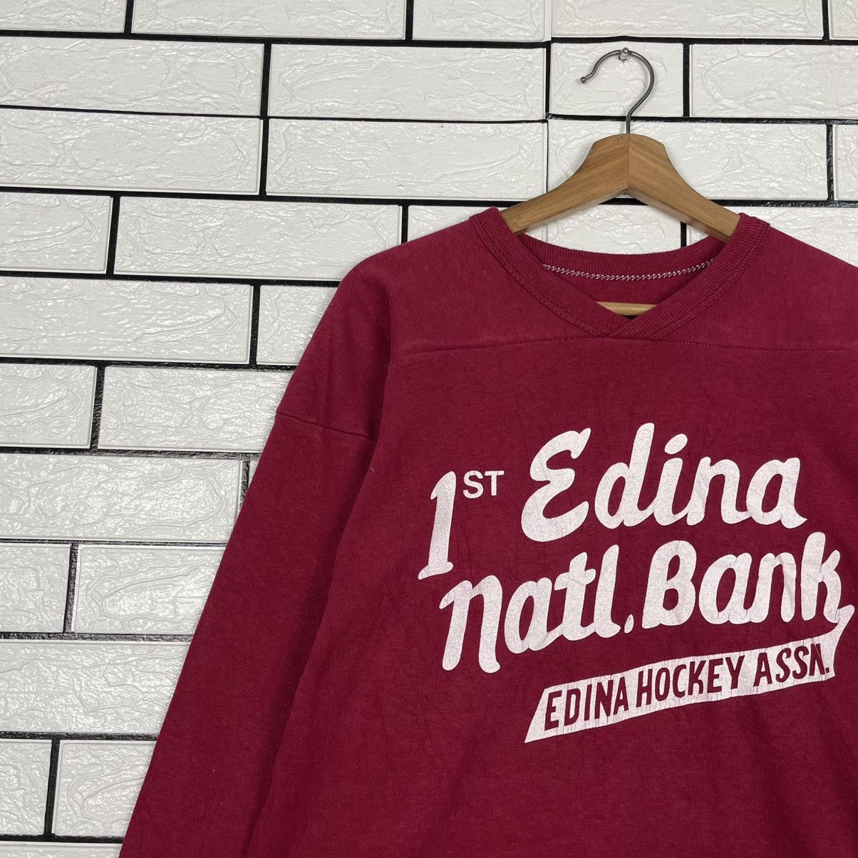 Russell Athletic Vtg Russel Athletic Edina Hockey Association Sweater Size XL / US 12-14 / IT 48-50 - 6 Thumbnail