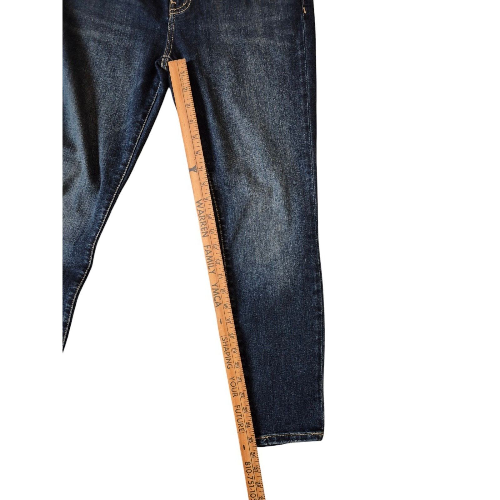 Current/Elliot Current/Elliot Dark Wash Skinny Jeans Mid Rise Stretch Denim Size 30" / US 8 / IT 44 - 5 Thumbnail