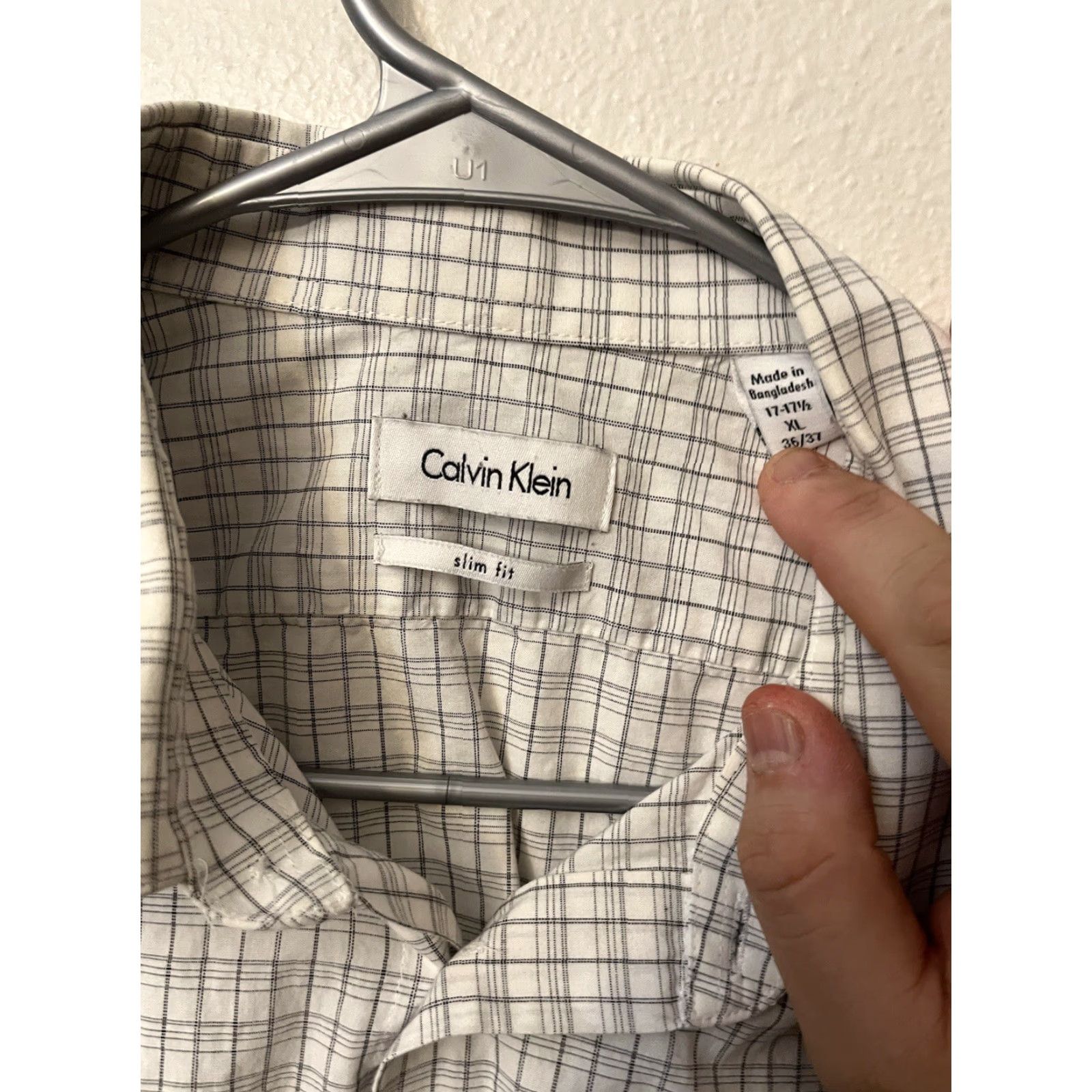 Calvin Klein Calvin Klein Shirt Slim Fit Regular XL 16 Gingham Multicolor Dress Shirt Men Size US XL / EU 56 / 4 - 2 Thumbnail
