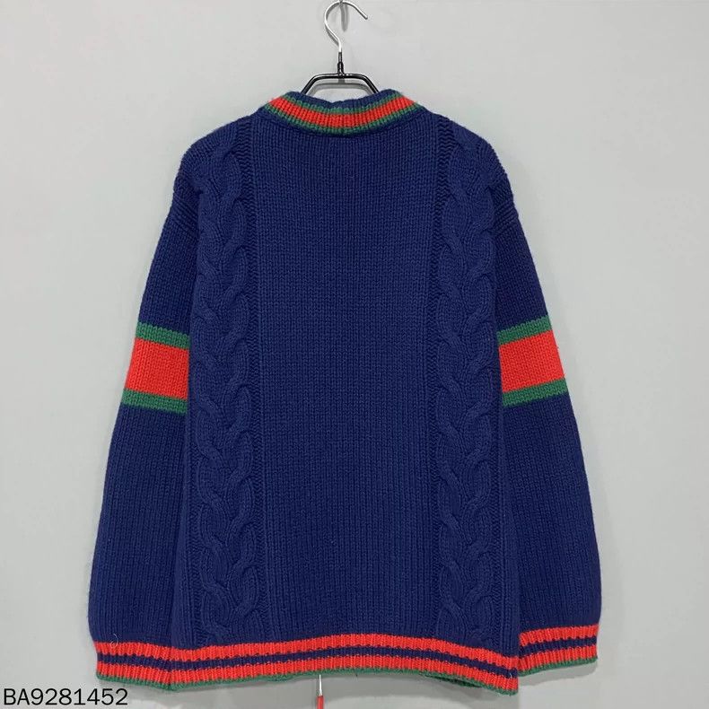 Gucci Gucci Red and green stitched knitted cardigan sweater 2501- Size US S / EU 44-46 / 1 - 3 Thumbnail