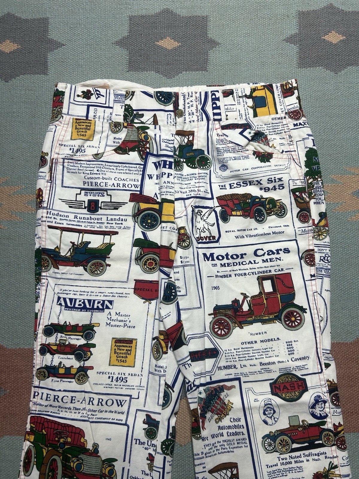 Vintage Vtg 60s bell bottom flare pants REO Oldsmobile Jeff Co 32x28 Size US 32 / EU 48 - 3 Thumbnail