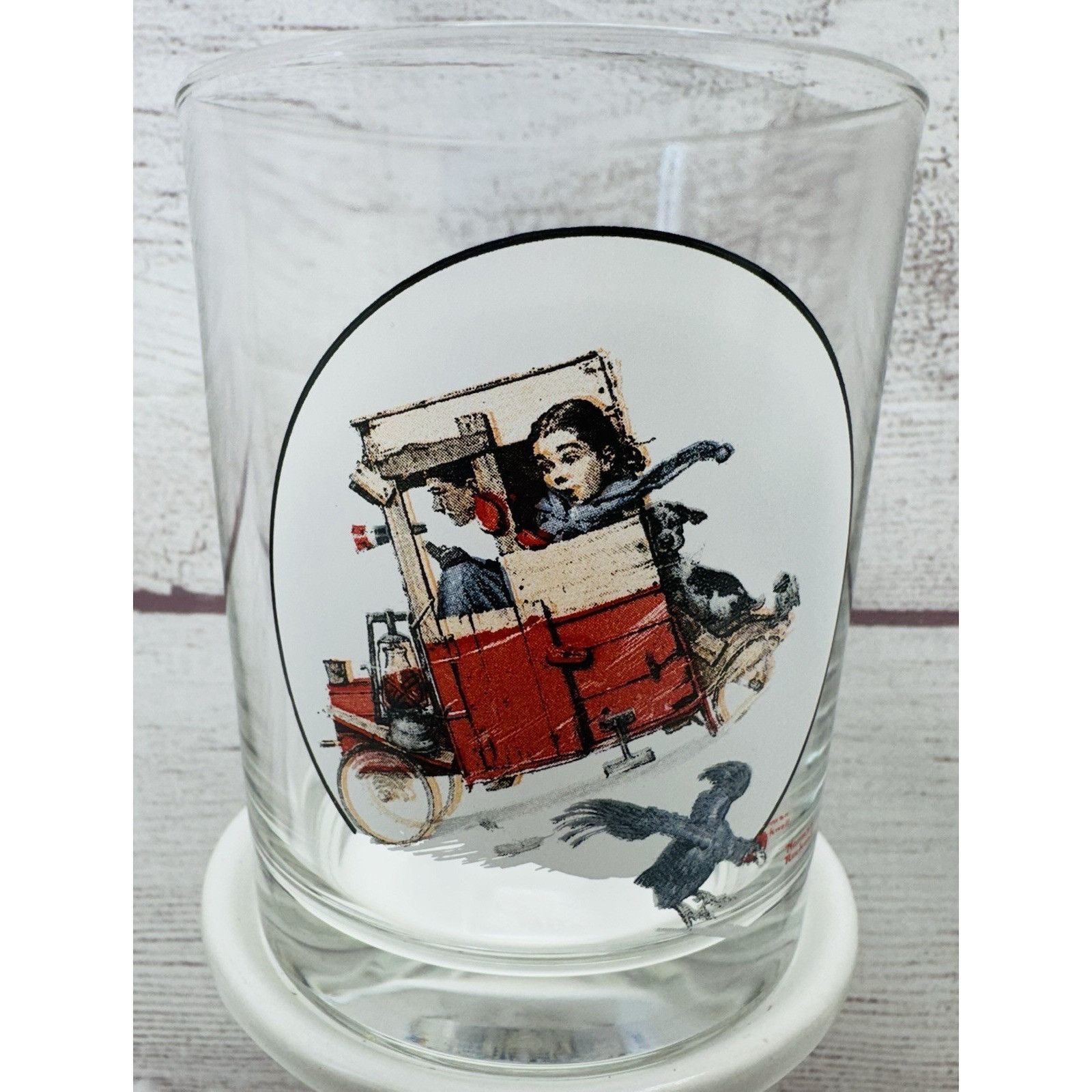 Other Norman Rockwell Saturday Evening Post "SOAP BOX RACER" Glass Size ONE SIZE - 1 Thumbnail