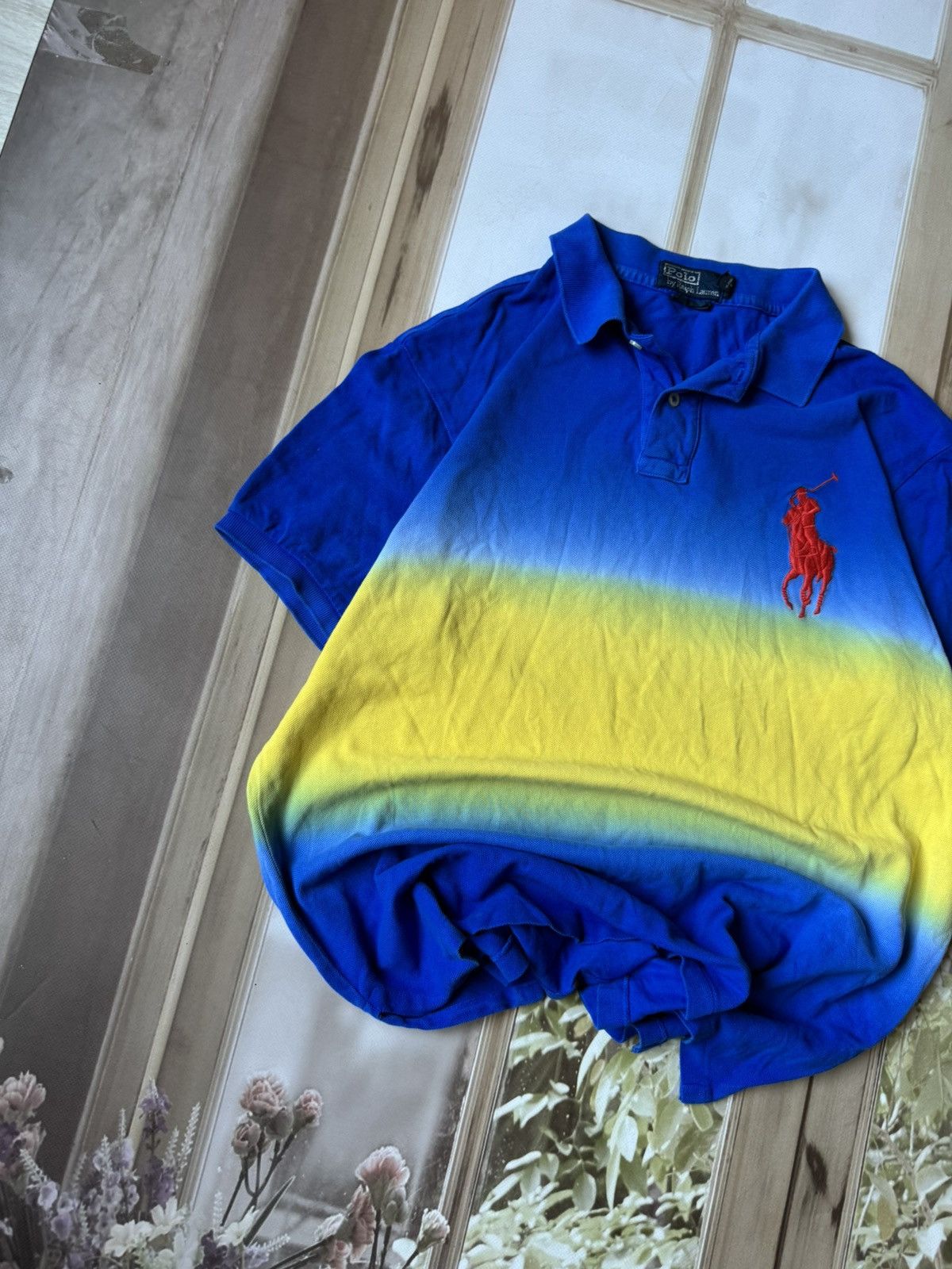 Polo Ralph Lauren RARE Vintage Polo Ralph Lauren "Sunset" / Gradient Big Pony Size US L / EU 52-54 / 3 - 2 Thumbnail