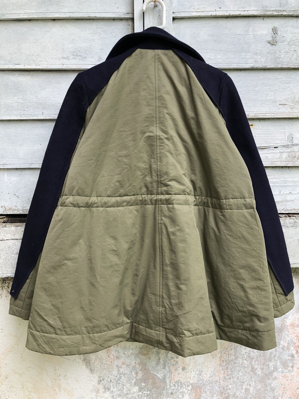 Designer × Japanese Brand Bittoko Double Breast Reconstruct Nylon Wool Jacket Size S / US 4 / IT 40 - 4 Thumbnail