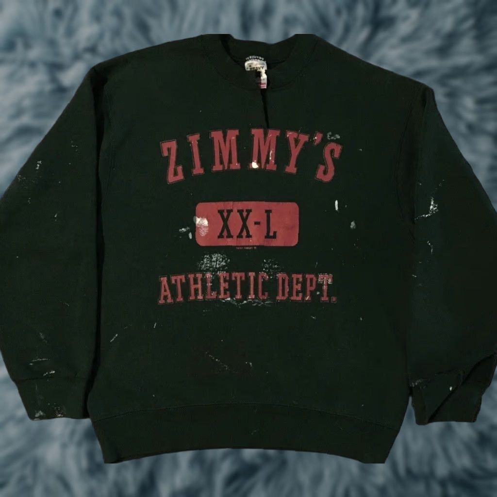 Thrasher VINTAGE Zimmys PE Thrashed Faded Paint Sweatshirt M USA School Track Grunge Surf Hoodie Mens Green 90s Size US M / EU 48-50 / 2 - 1 Thumbnail