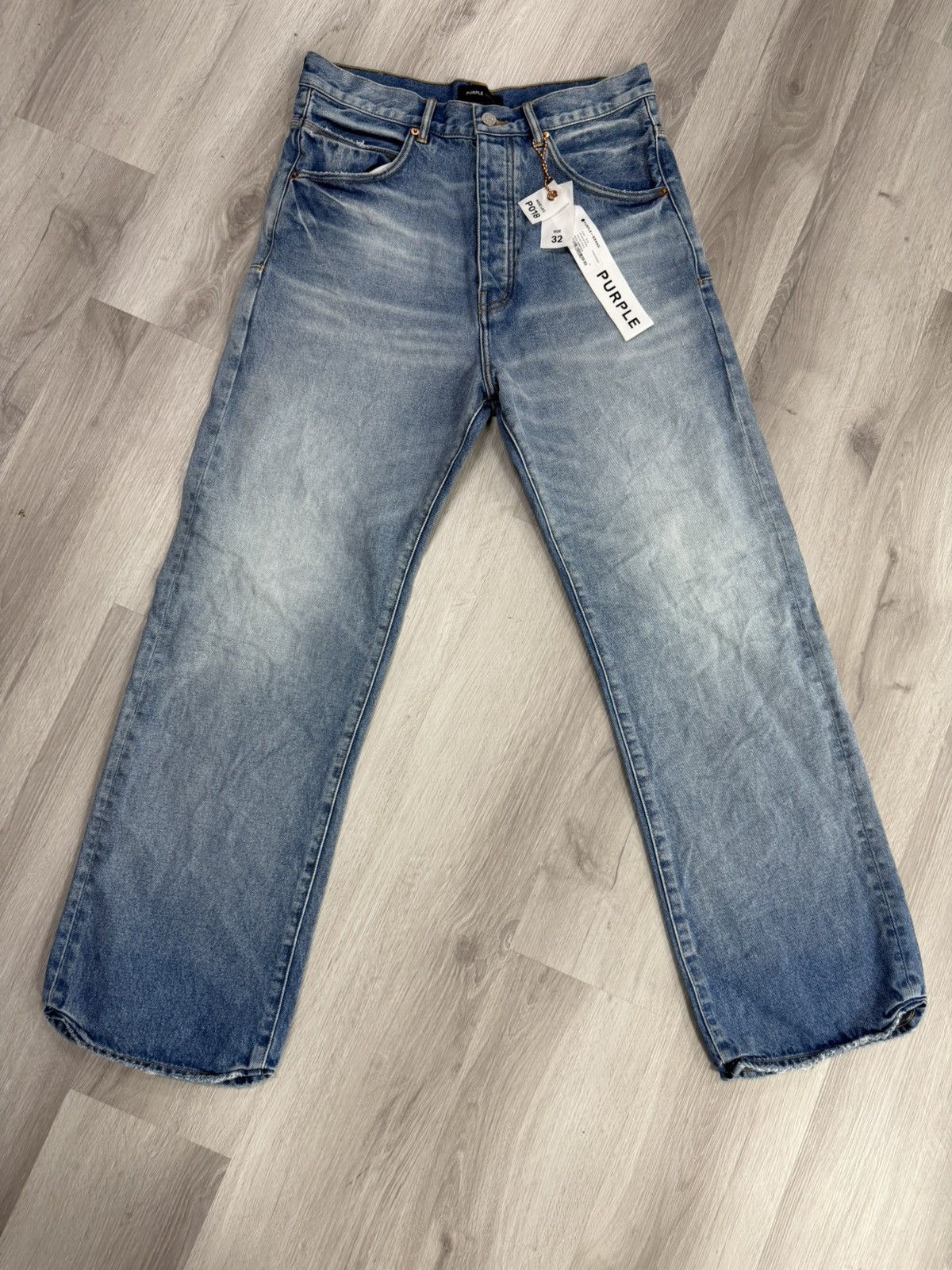 Purple Brand Purple Brand Icon Wide Jean – Mid Indigo Size US 32 / EU 48 - 1 Thumbnail