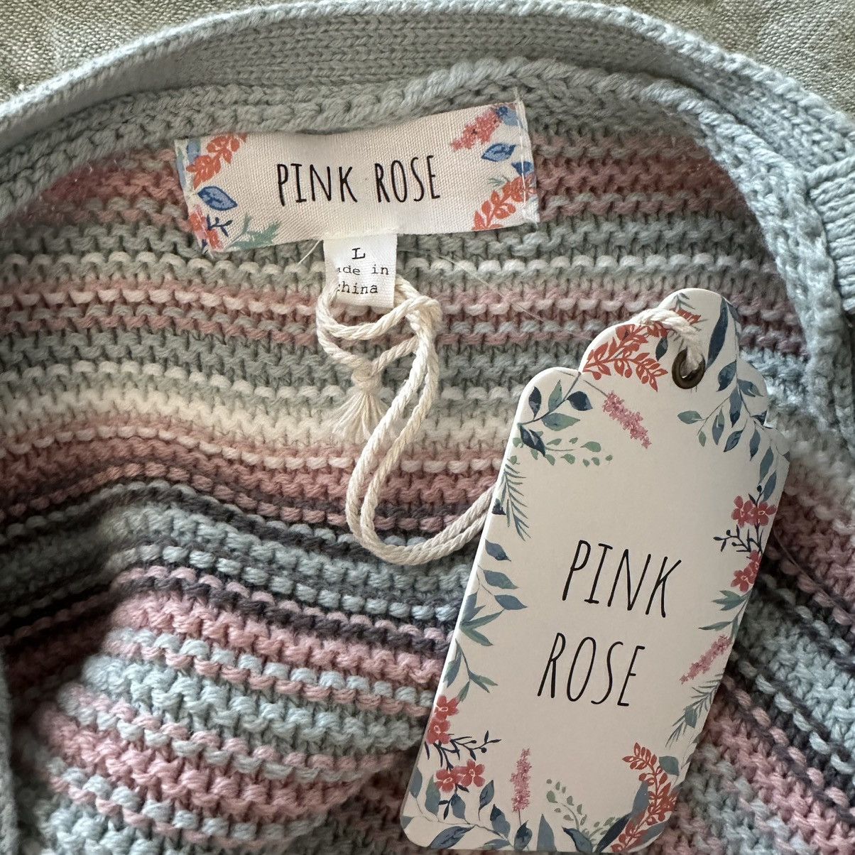 Other Pink Rose Pastel Striped Crochet Tank Large NWT Size L / US 10 / IT 46 - 3 Thumbnail