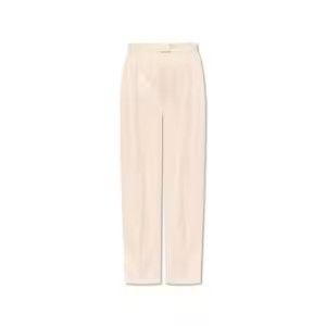 Alexander McQueen o1srvl11e0326 High-Waisted Cigarette Trousers in Pink Size 28" / US 6 / IT 42 - 1 Preview