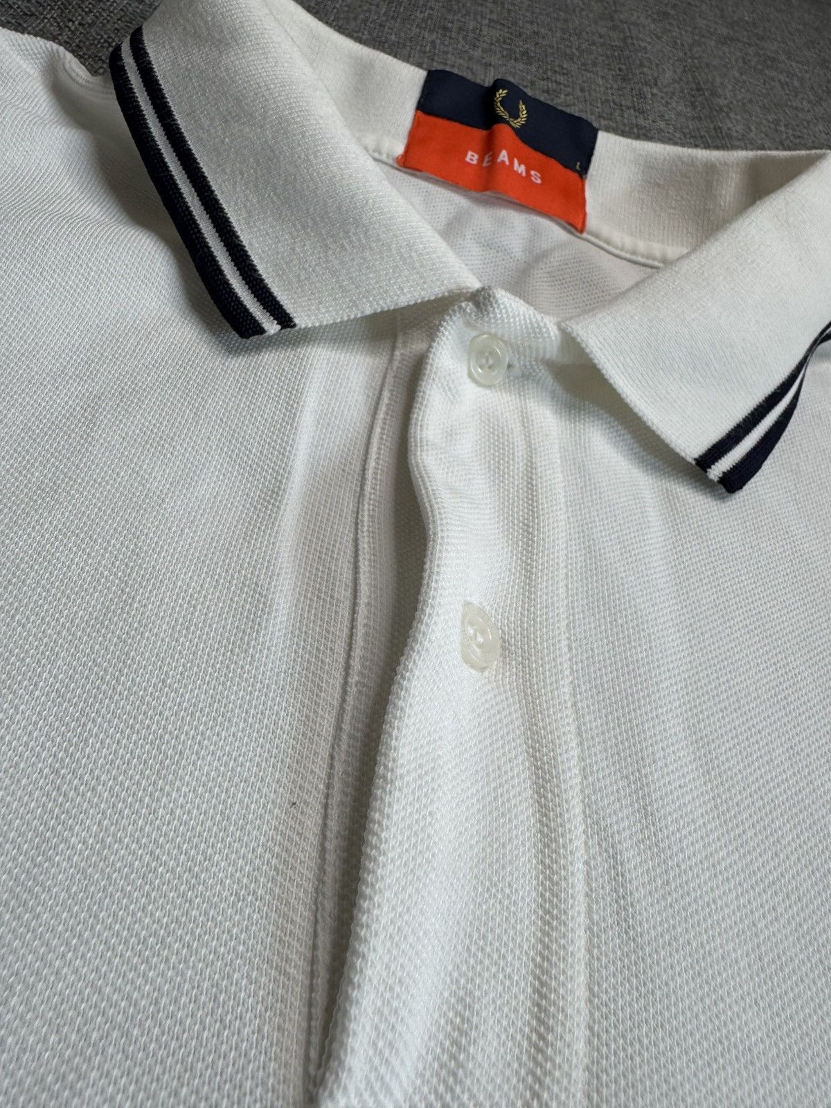 Fred Perry Fred Perry Beams Big Logo Collar white T-Shirt Size US L / EU 52-54 / 3 - 4 Thumbnail
