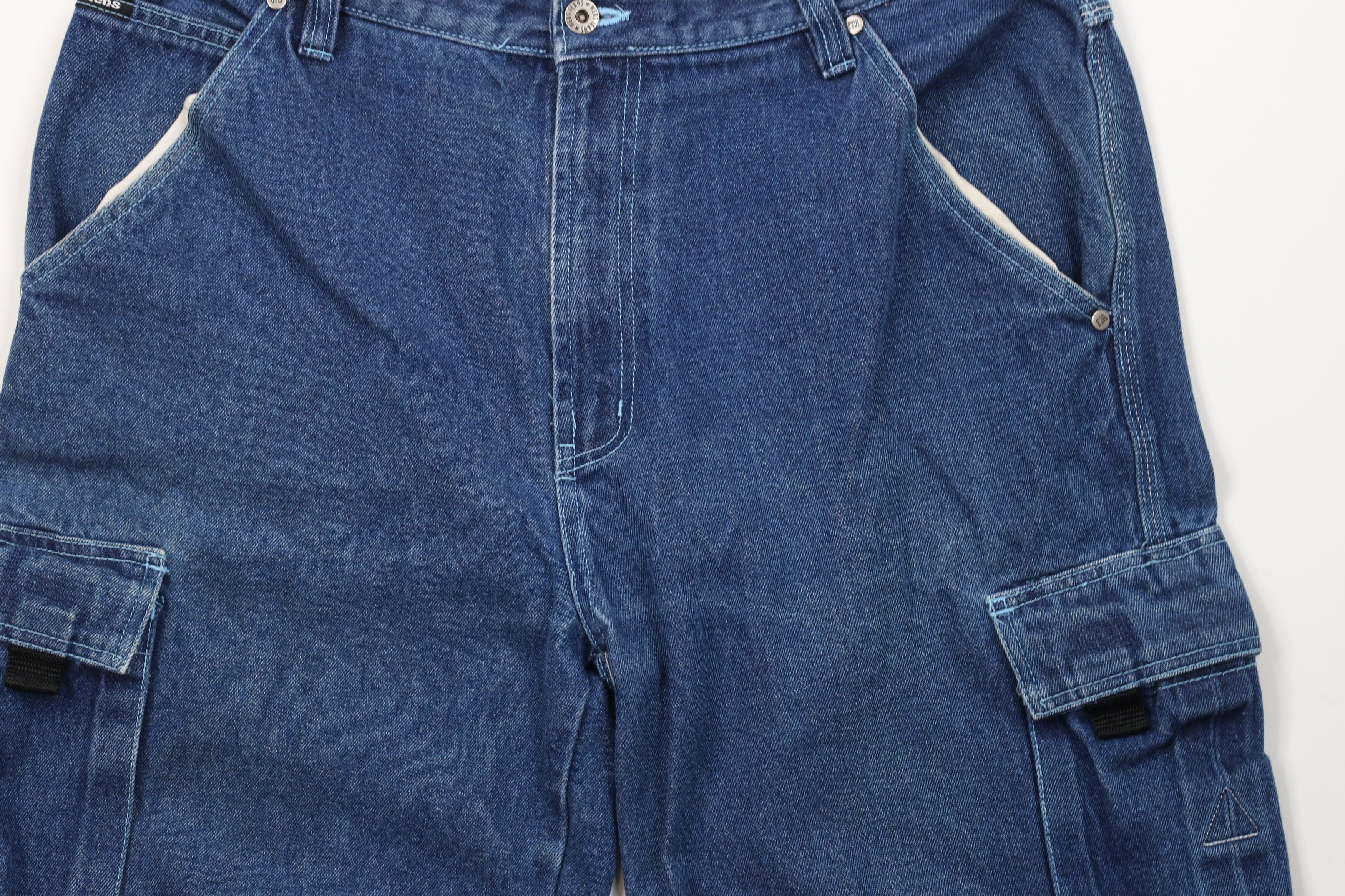 Vintage Vintage 90s Y2K Streetwear Skateboarding Denim Cargo Shorts Size US 36 / EU 52 - 3 Thumbnail