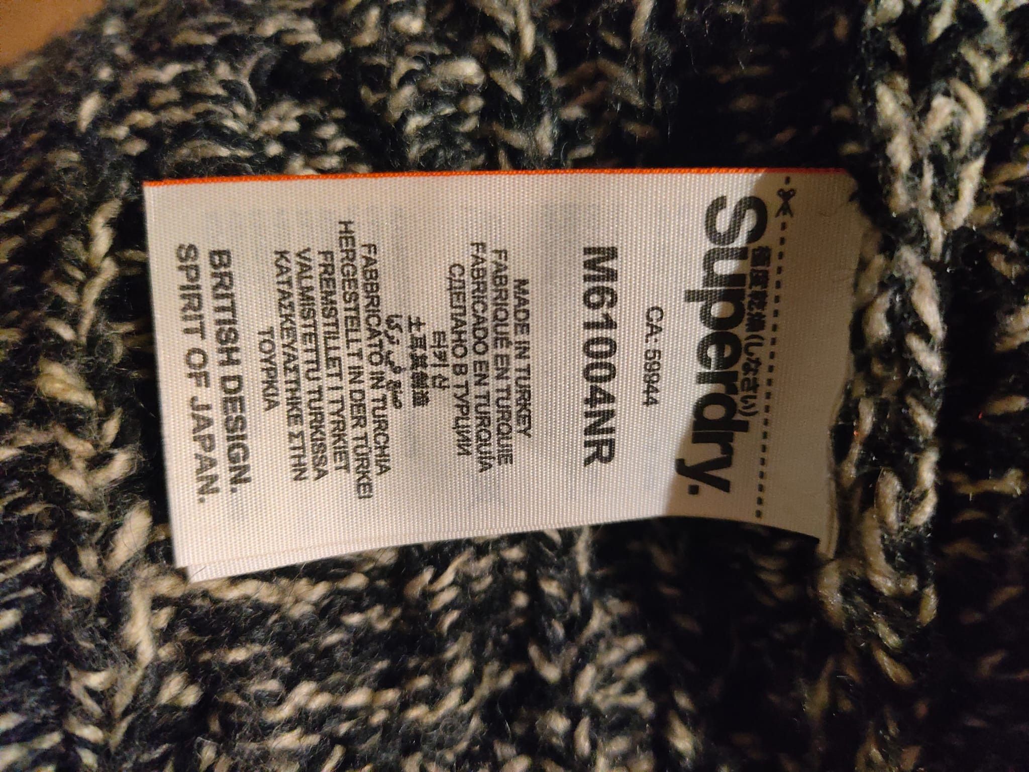 Japanese Brand × Superdry × Vintage Grey/Black and White Cable Knit Sweater /Superdry Size US S / EU 44-46 / 1 - 5 Thumbnail