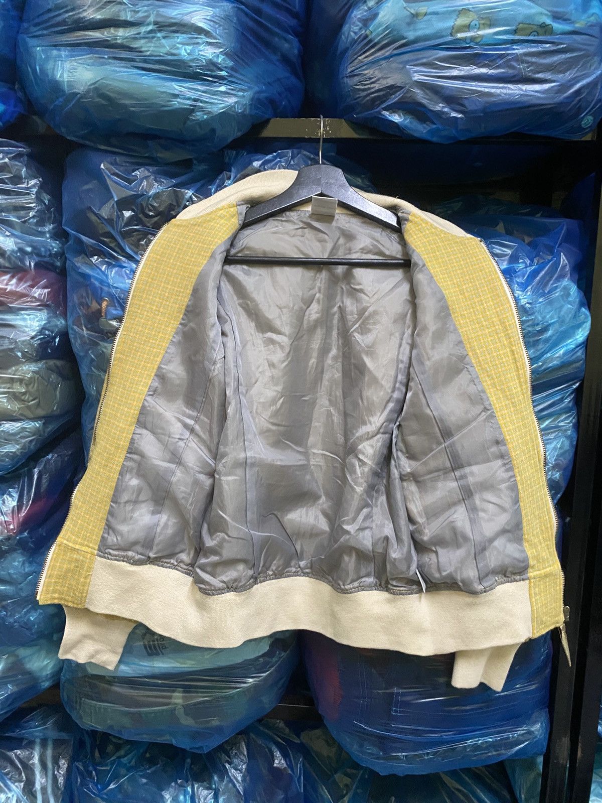 Adidas Vintage Adidas Sample Yellow Houndstooth Track Jacket Size US XS / EU 42 / 0 - 11 Thumbnail
