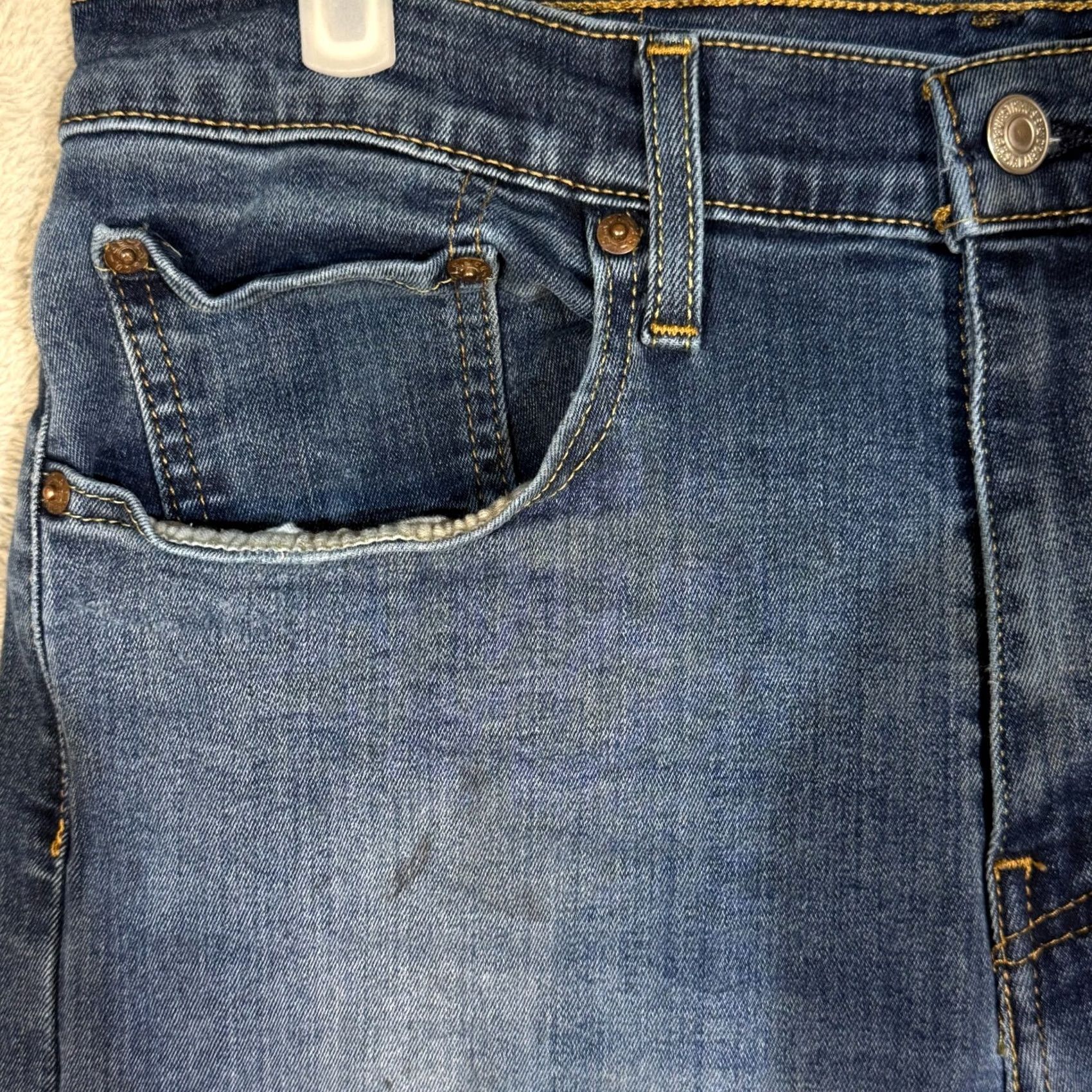 Levi's Levi’s 502 Jeans Men’s 32x32 Blue Denim Stretch Mid-Rise Straight Leg Regular Fit Redesign? Size US 32 / EU 48 - 7 Thumbnail