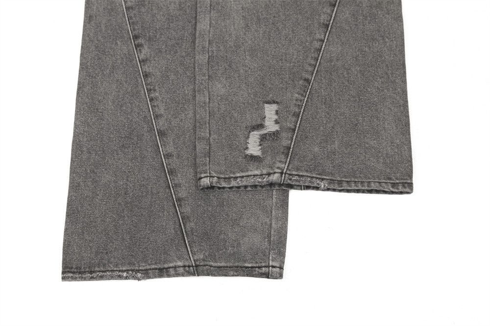 Japanese Brand × Jean Men's punk high street trend patchwork washed ripped jeans Size US 32 / EU 48 - 6 Thumbnail