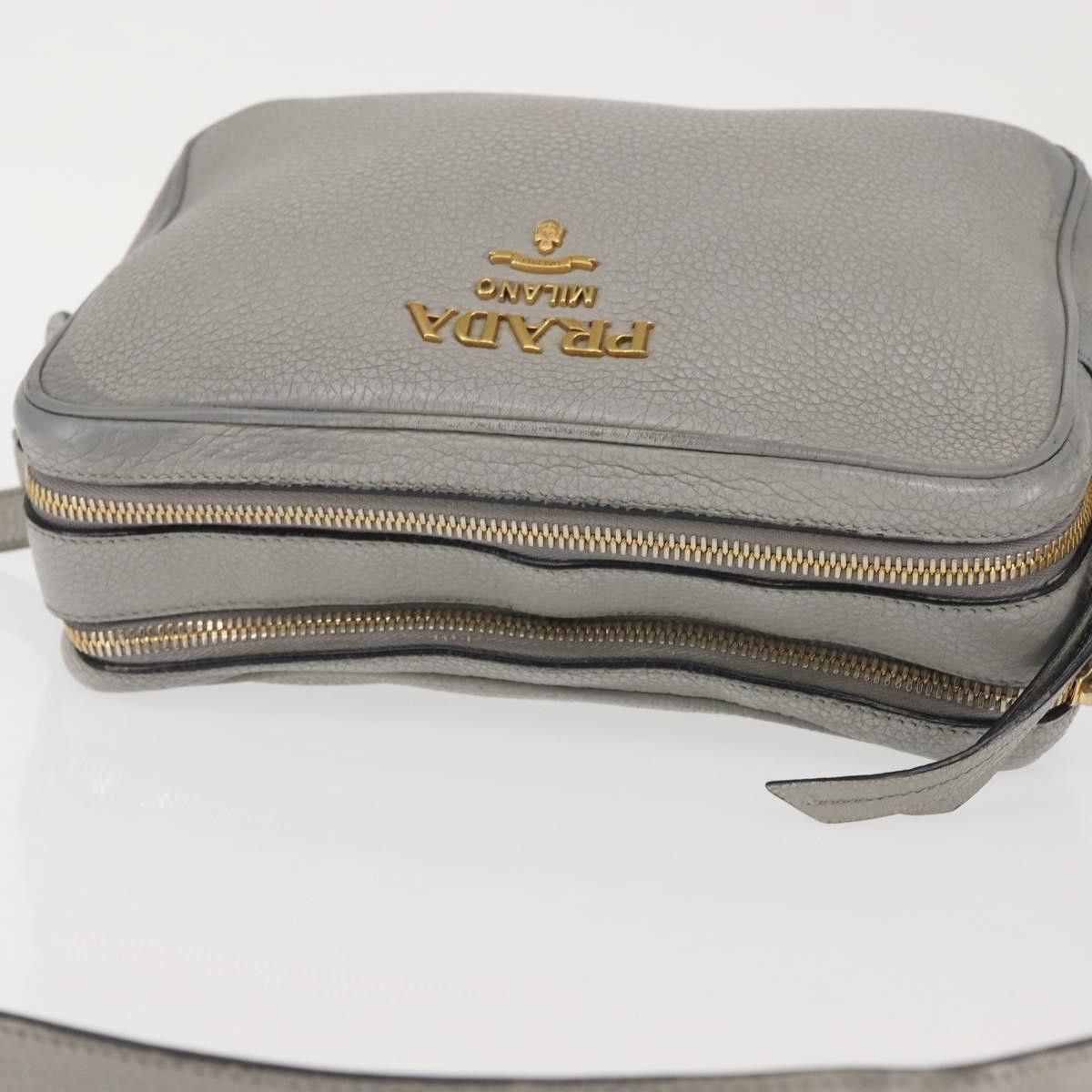Prada PRADA Shoulder Bag Leather Gray Gold Size ONE SIZE - 6 Thumbnail