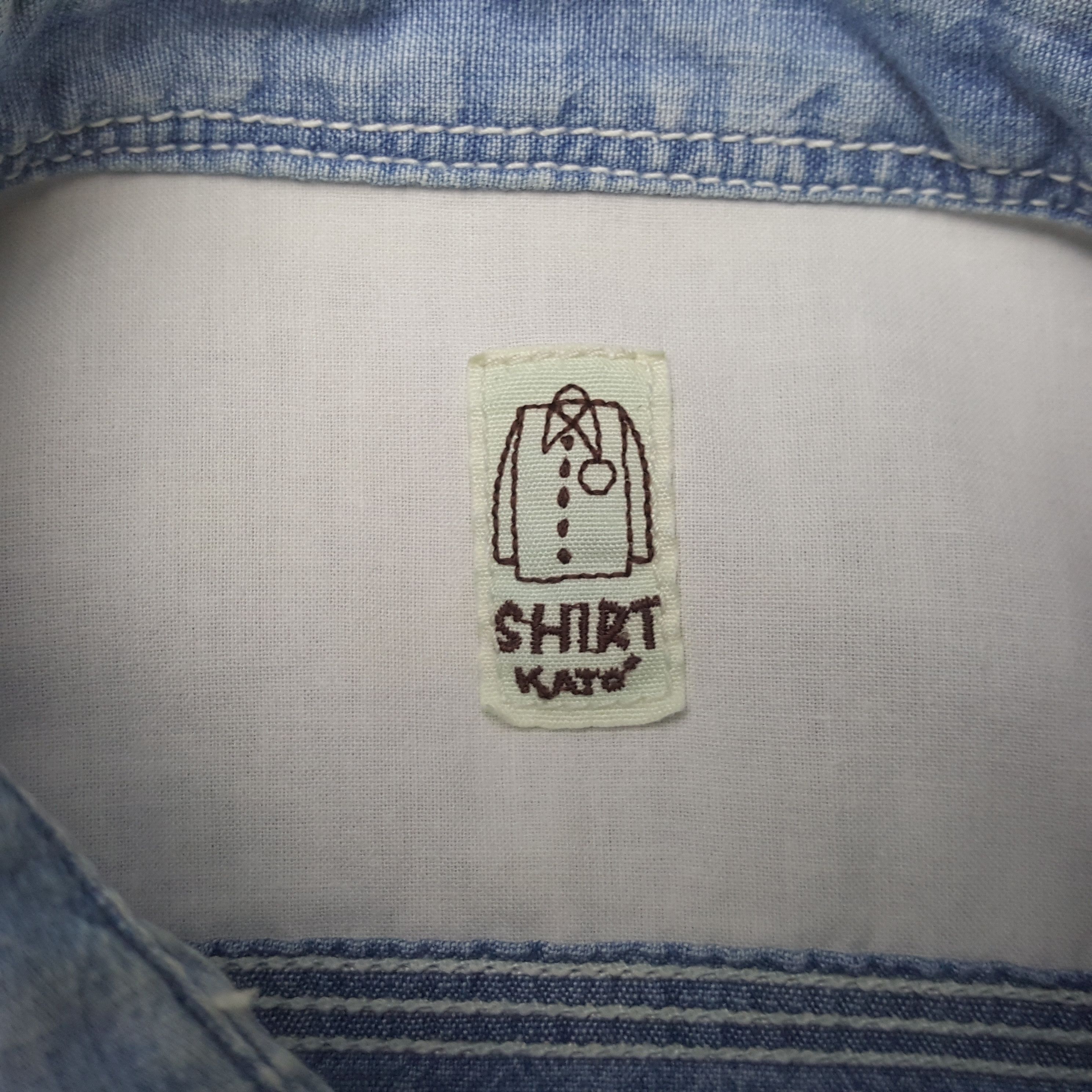 Japanese Brand × Vintage Vintage KATO Japanese Brand Denim Polos Shirt 31 Size US M / EU 48-50 / 2 - 4 Thumbnail