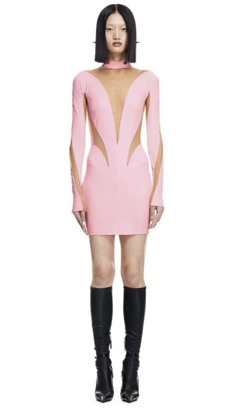 mugler h&m wool mini dress Mugler x H&M Wool Structured Mini Dress by Mugler