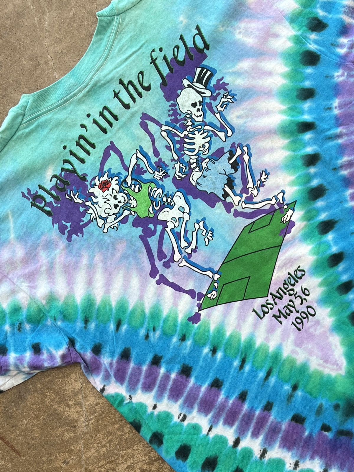 Band Tees Vintage 1990 Grateful Dead Olympic Velodrome Tie Dye Tee XL Size US XL / EU 56 / 4 - 5 Thumbnail