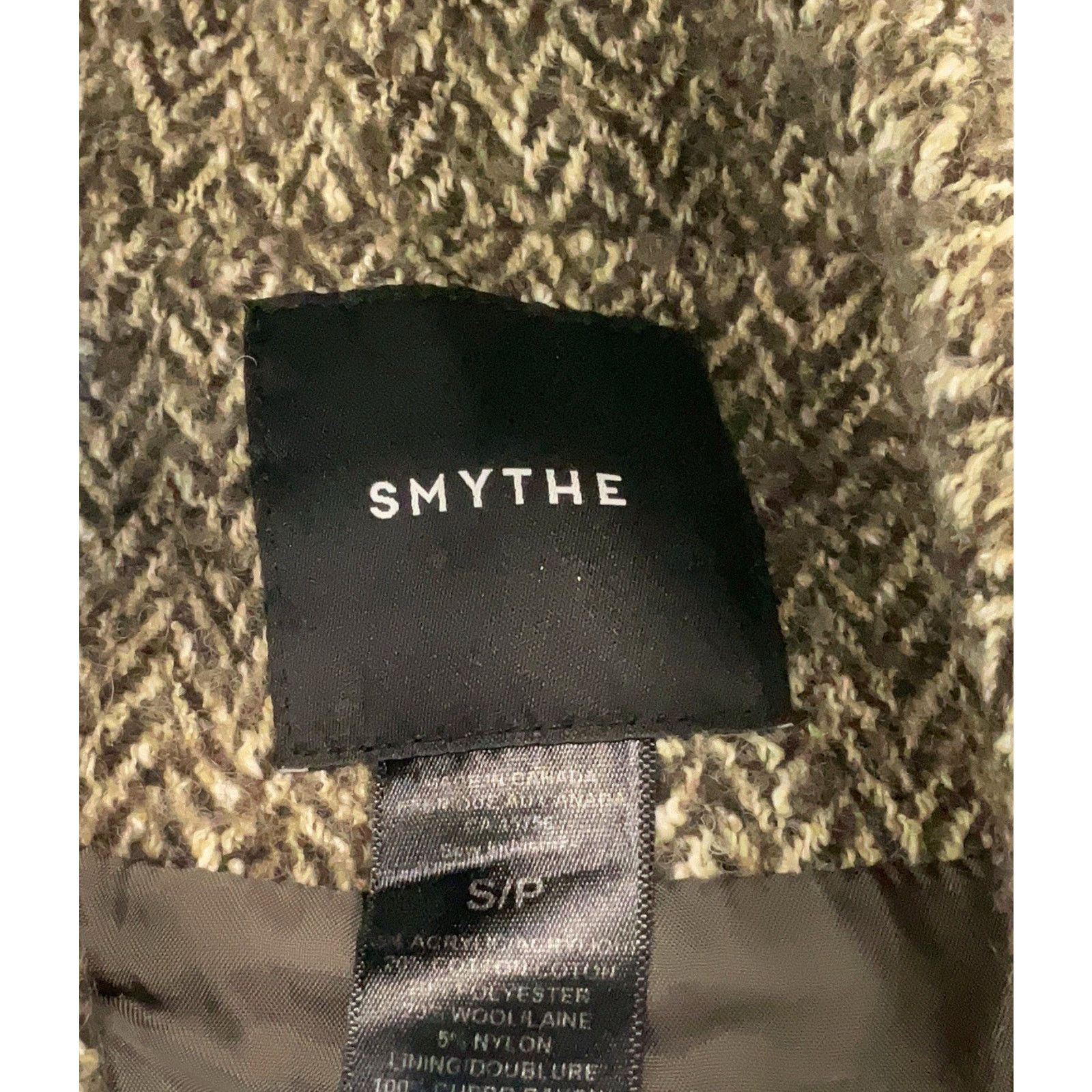 SMYTHE Smythe Wool Blend Herringbone Grey Blazer Jacket S Size S / US 4 / IT 40 - 3 Thumbnail