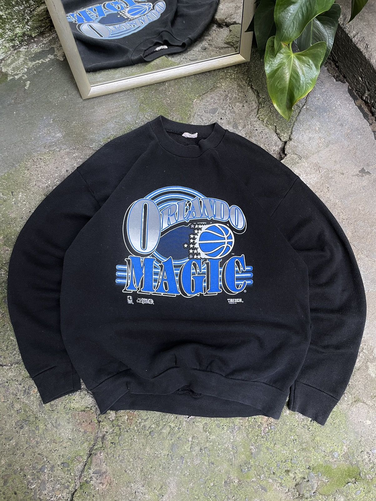 NBA Vintage 90’s Orlando Magic NBA Sweatshirt Black RARE Size US XL / EU 56 / 4 - 1 Thumbnail