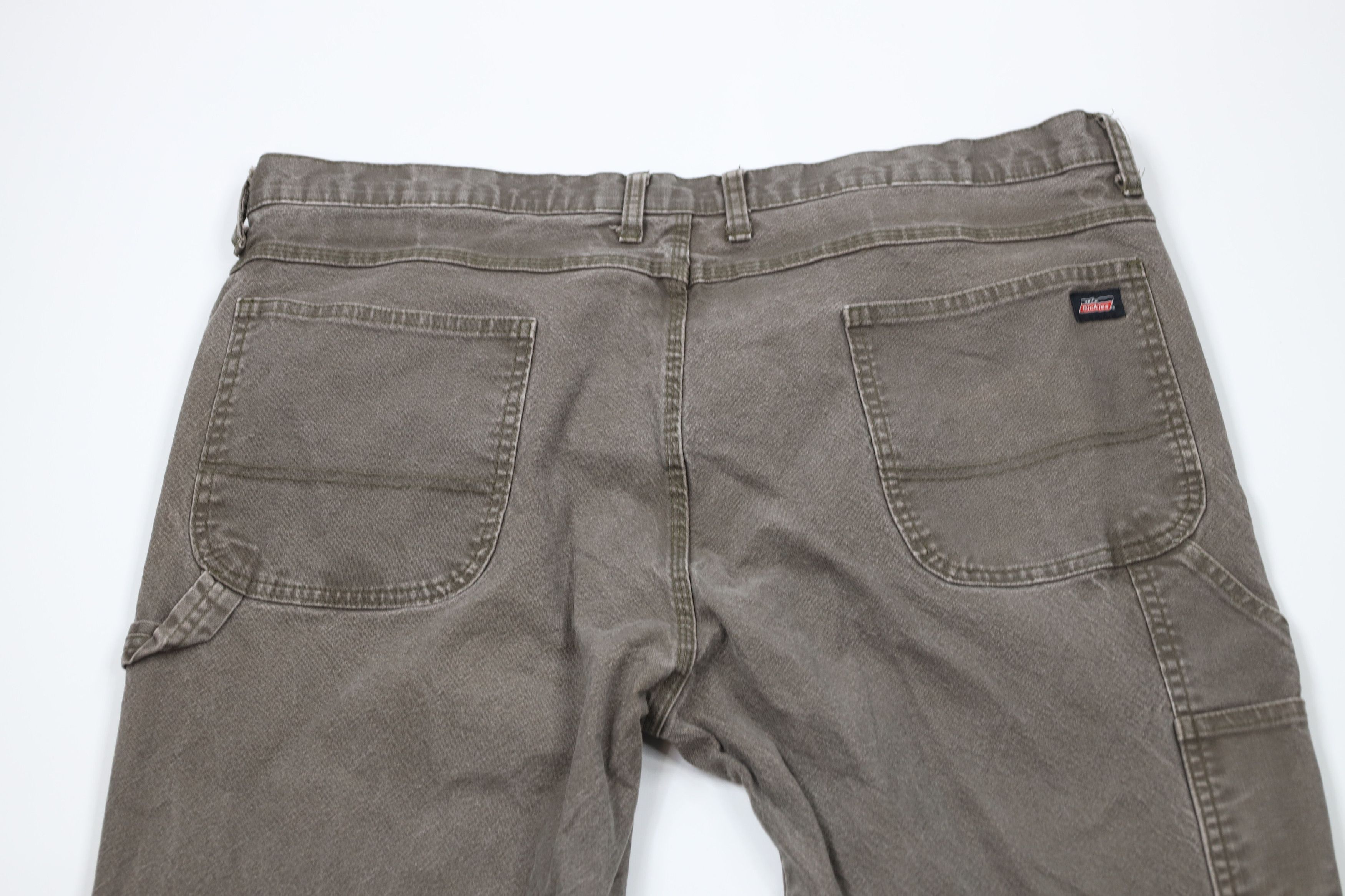 Dickies × Vintage Vintage Y2K Dickies Spell Out Wide Leg Canvas Dungaree Pants Size US 42 / EU 58 - 8 Thumbnail