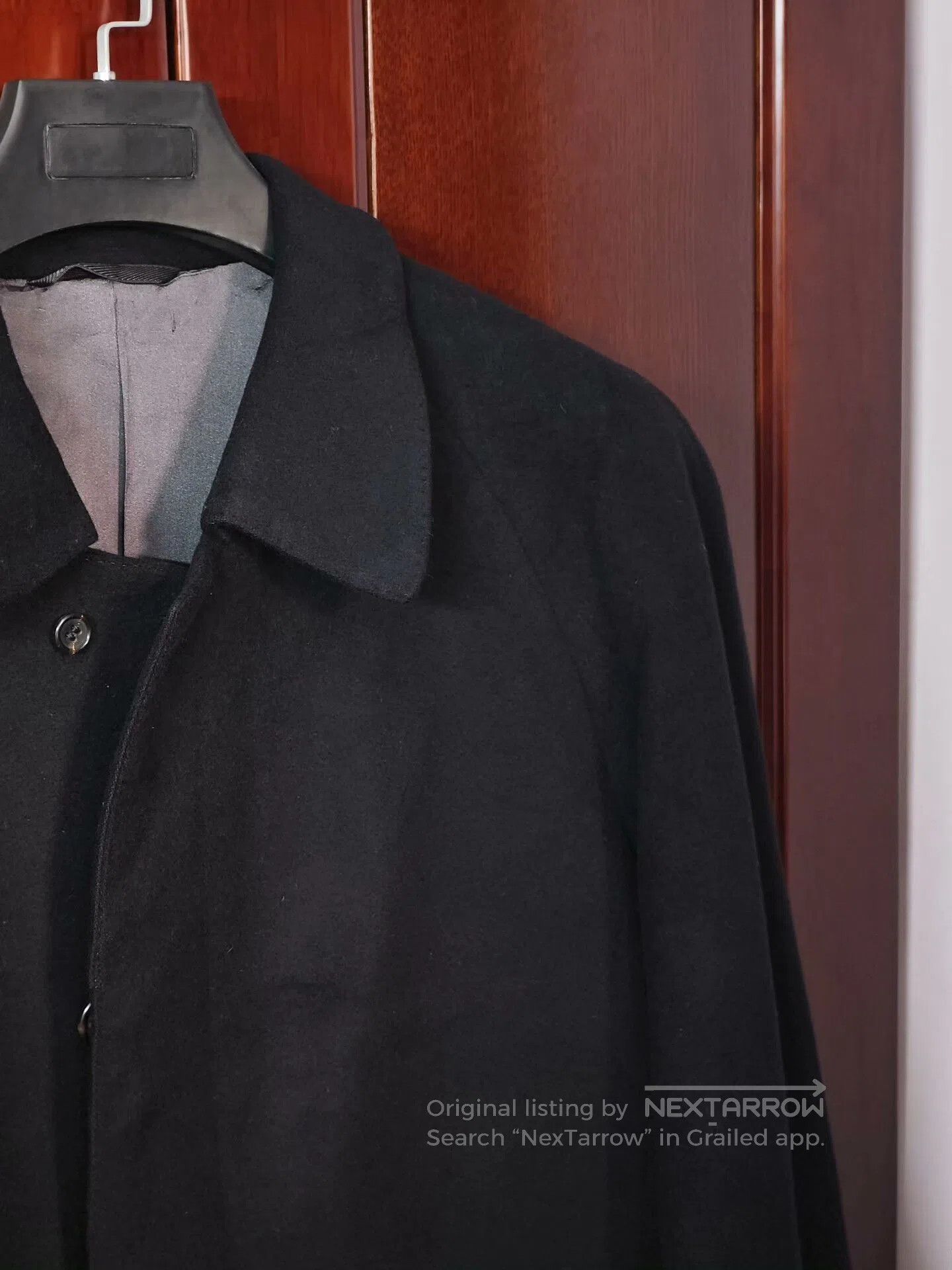 Ermenegildo Zegna Custom Black Wool Cashmere Coat. Size US M / EU 48-50 / 2 - 2 Thumbnail