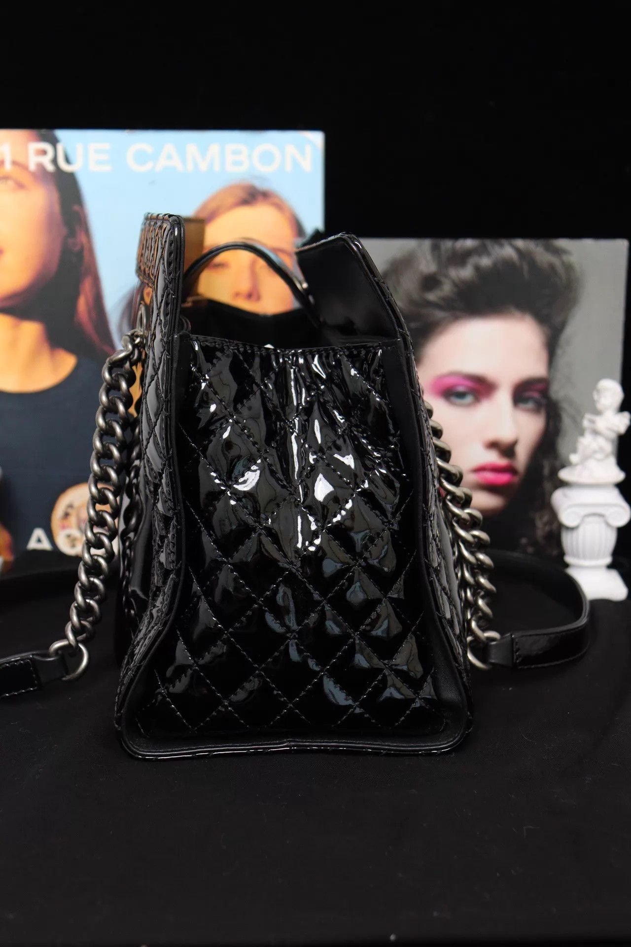 Chanel Chanel Le Boy Tote - Black Patent 18 with dustbag Size ONE SIZE - 4 Thumbnail