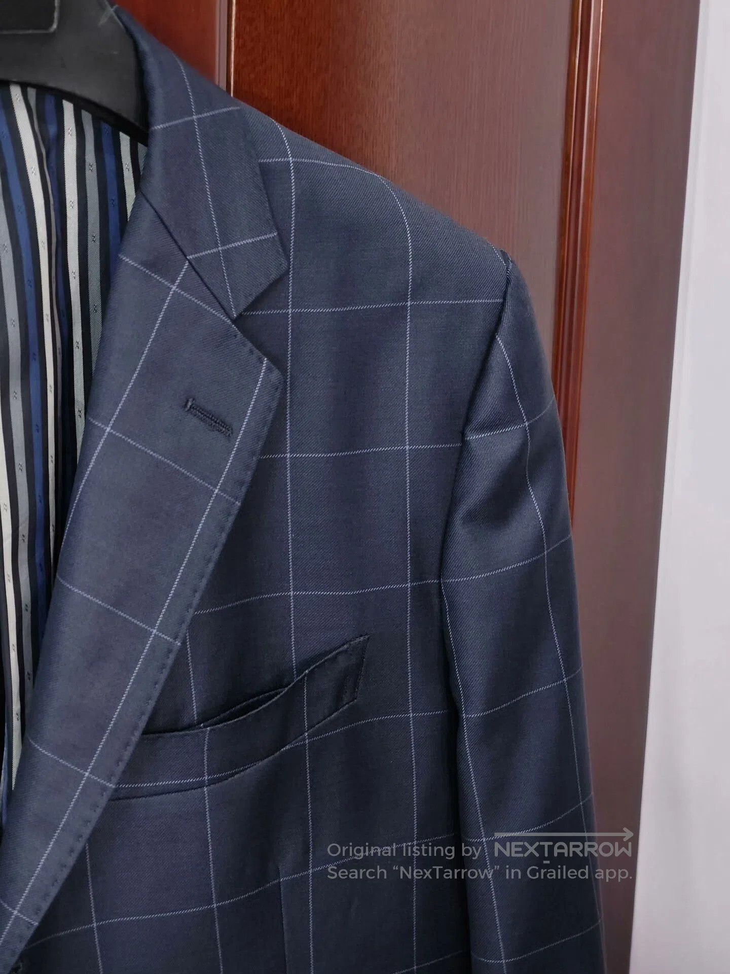 Japanese Brand Dormeuil Wool Custom Suit Jacket. Size US M / EU 48-50 / 2 - 2 Thumbnail